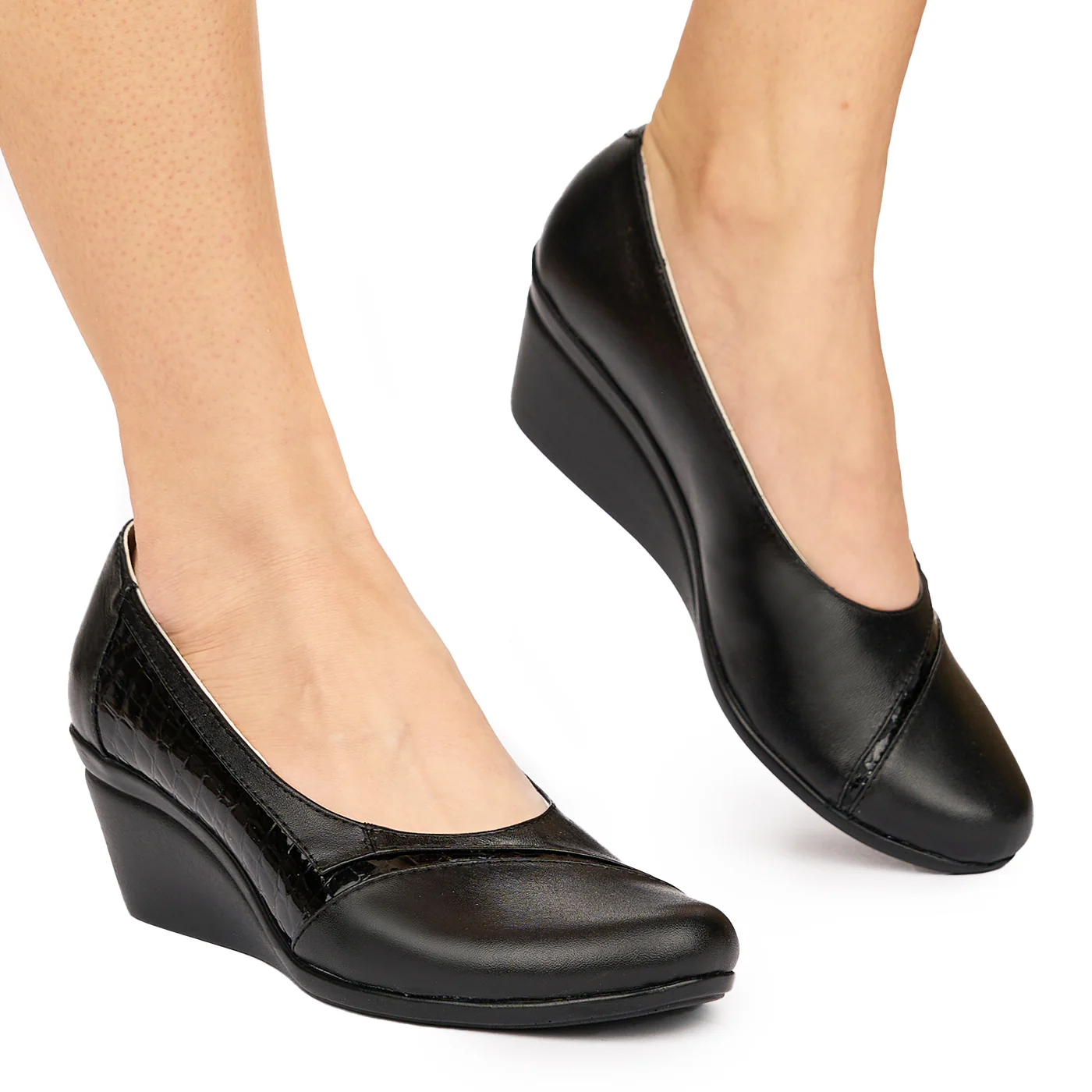Pantofi dama din piele naturala neagra 1398 - Image 4