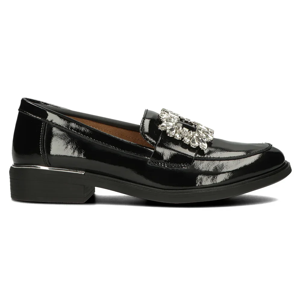 Pantofi dama din piele naturala neagra 14134