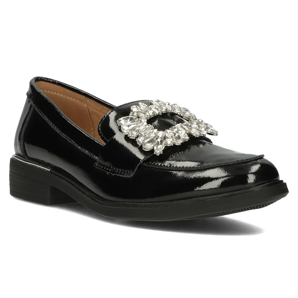Pantofi dama din piele naturala neagra 14134 - Image 2