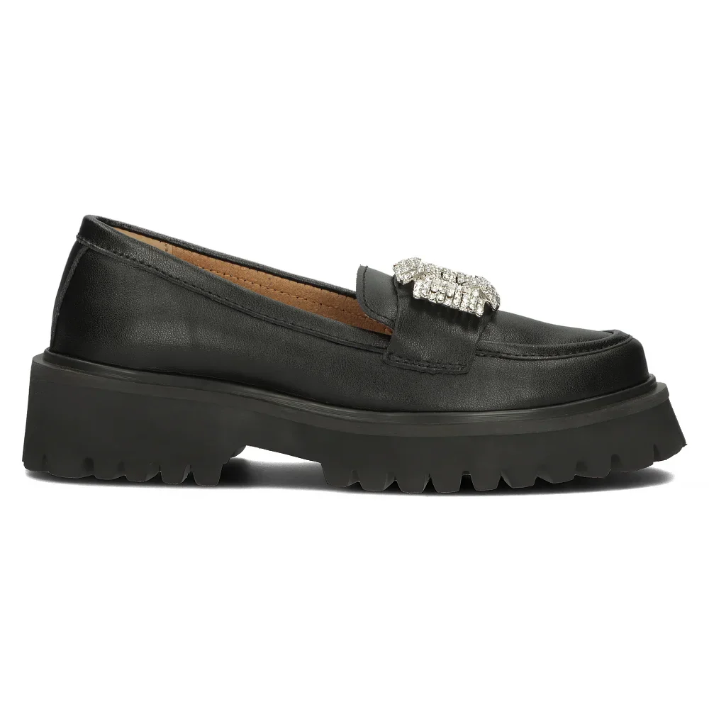 Pantofi dama din piele naturala neagra 14135