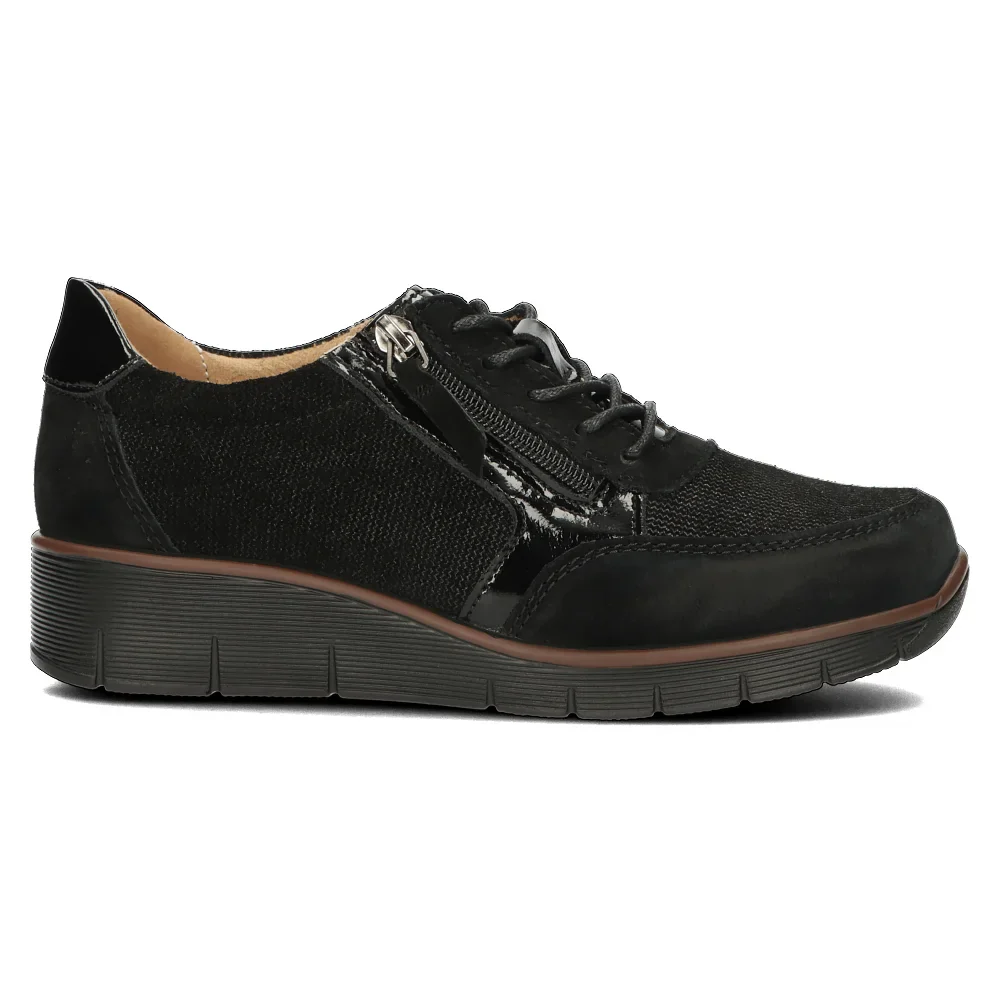 Pantofi dama din piele naturala neagra 14139