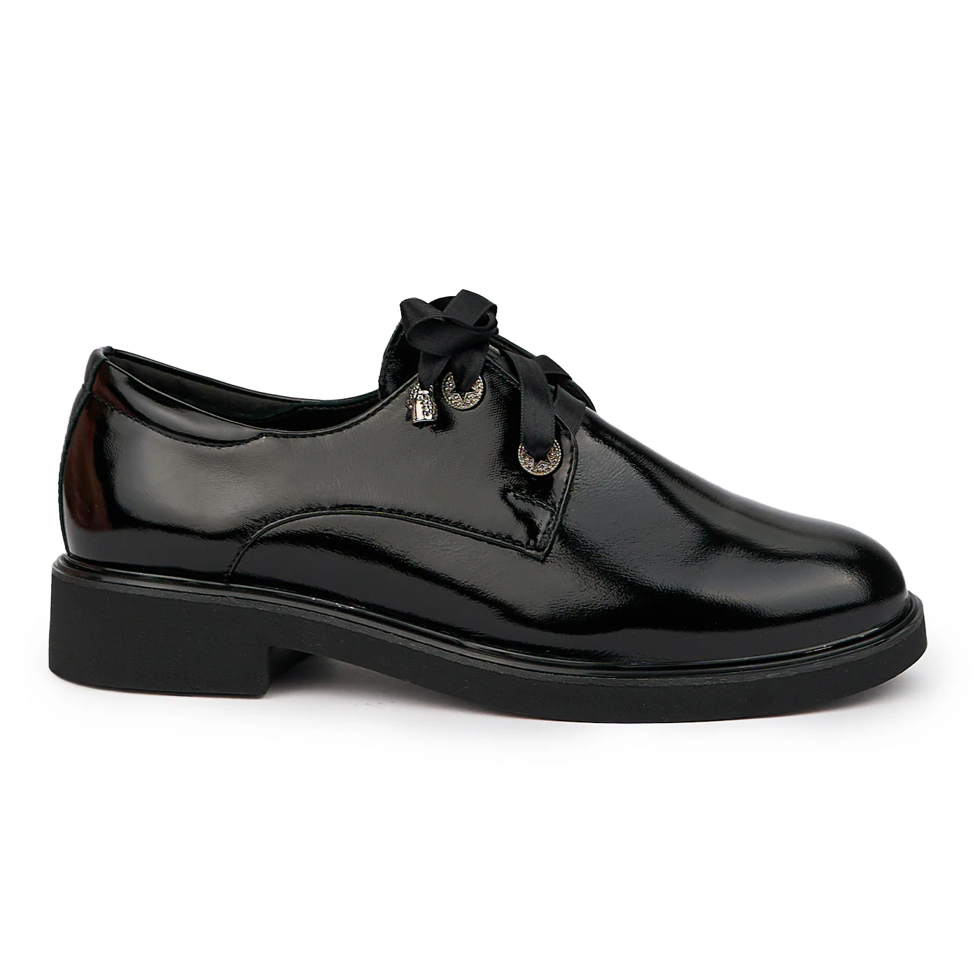 Pantofi dama din piele naturala neagra 14534
