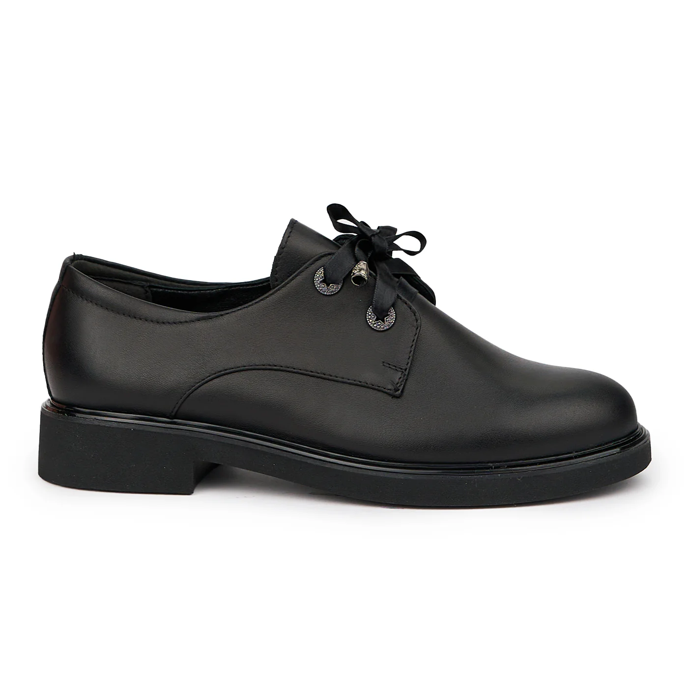 Pantofi dama din piele naturala neagra 14535