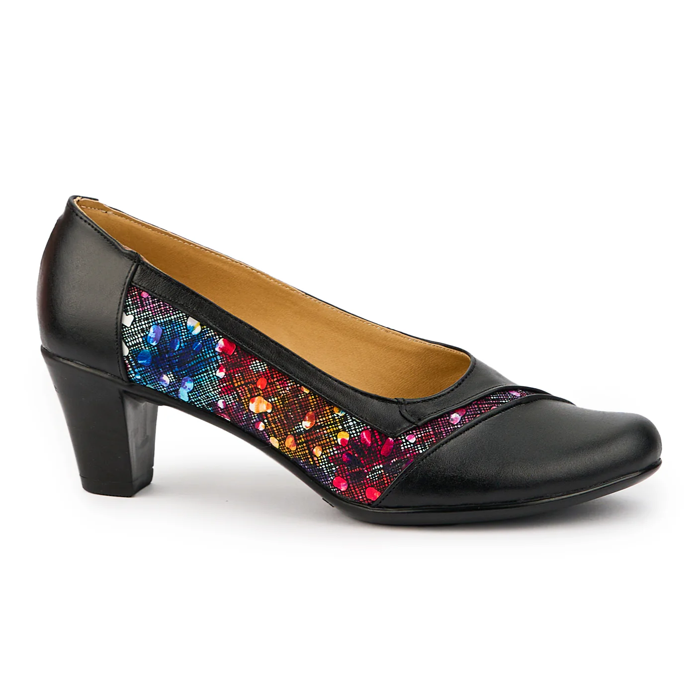 Pantofi dama din piele naturala neagra 14713