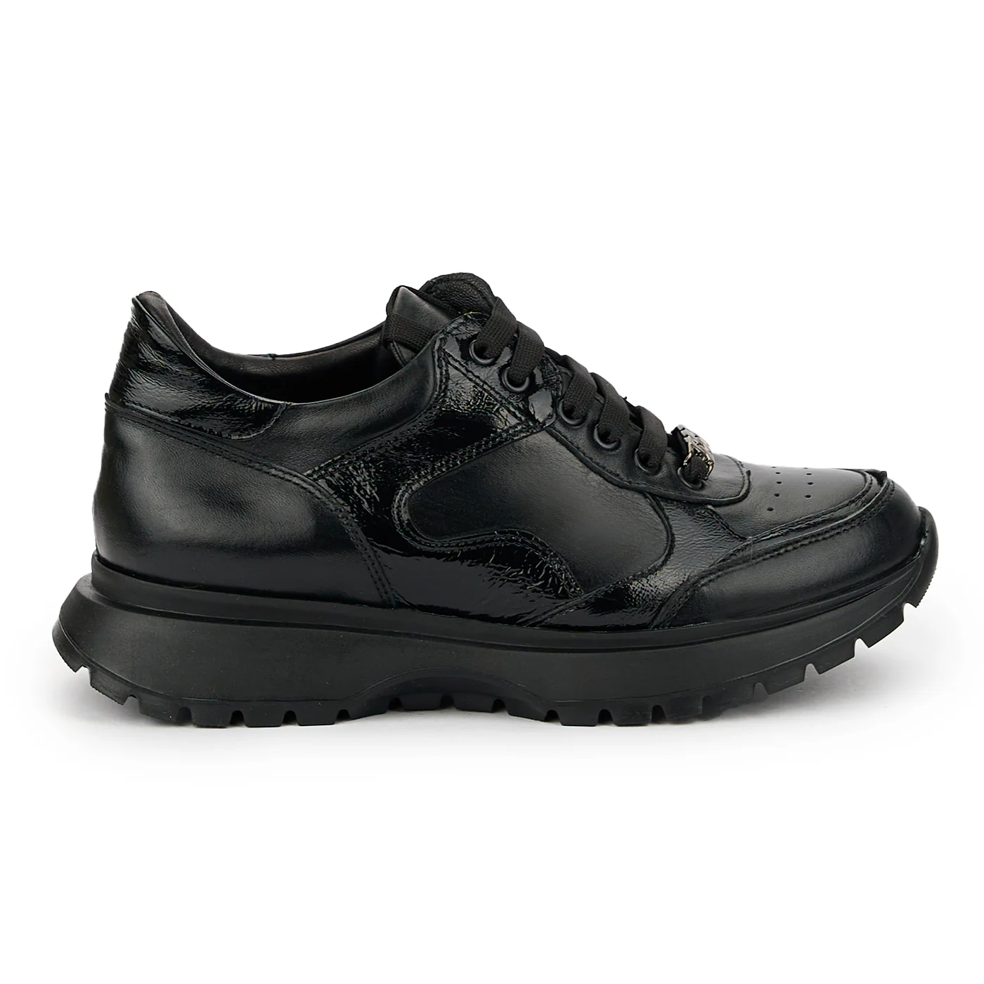 Pantofi dama din piele naturala neagra 14845