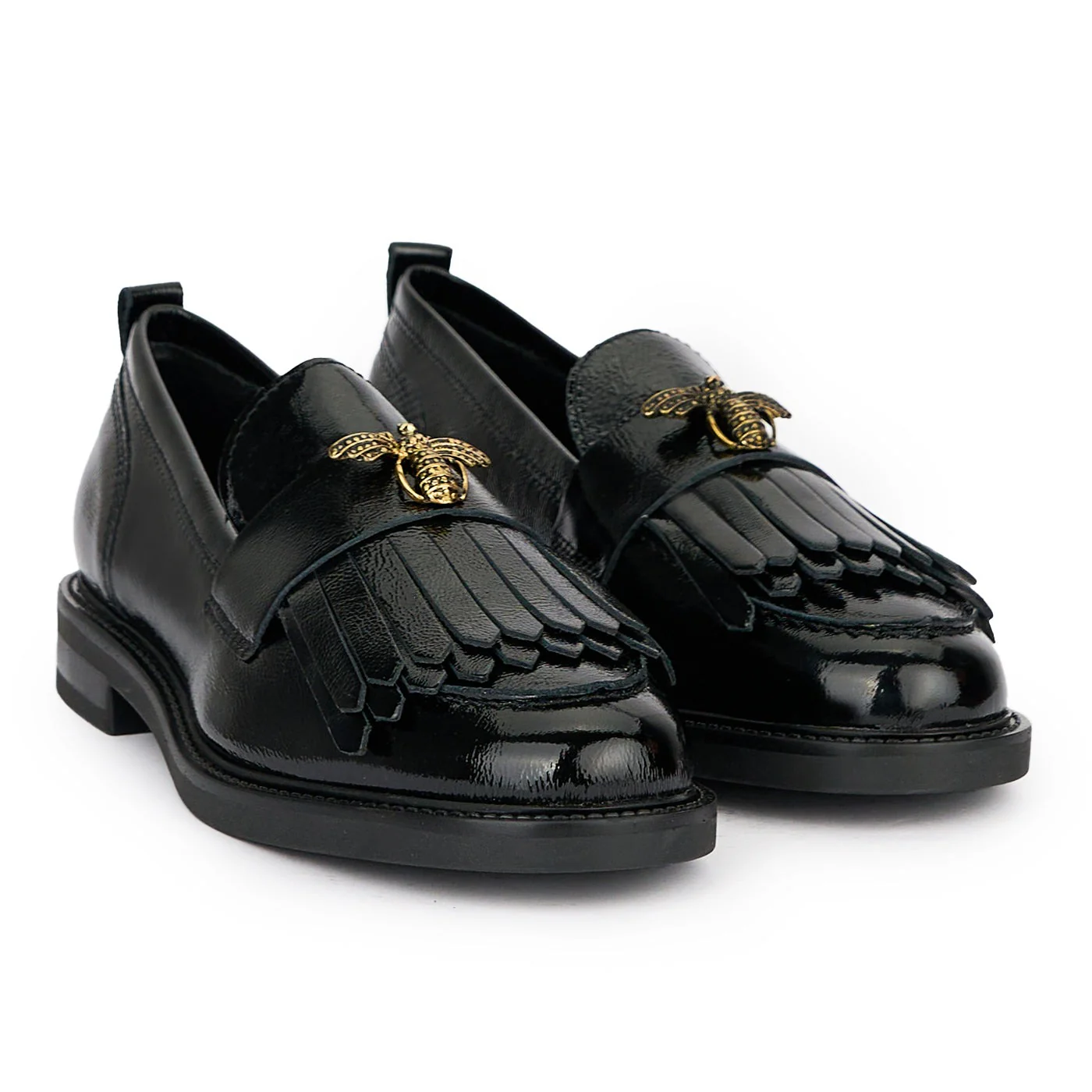Pantofi dama din piele naturala neagra 14896
