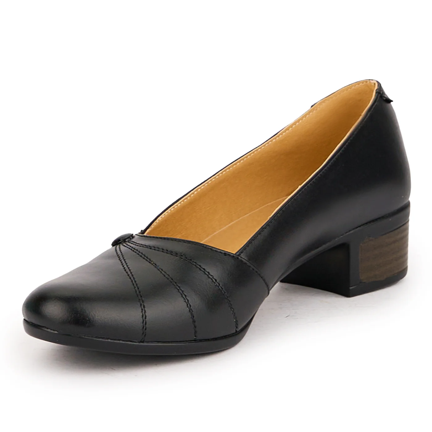 Pantofi dama din piele naturala neagra 16878 - Image 3