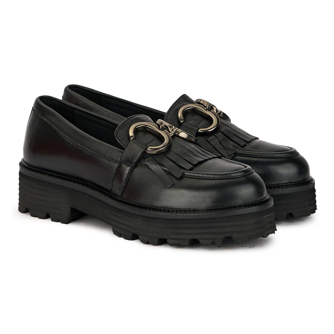 Pantofi dama din piele naturala neagra 17443 - Image 4