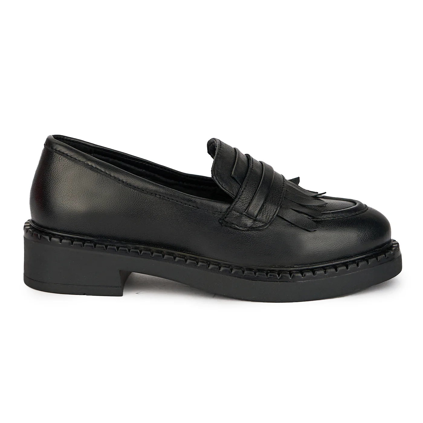 Pantofi dama din piele naturala neagra 17444