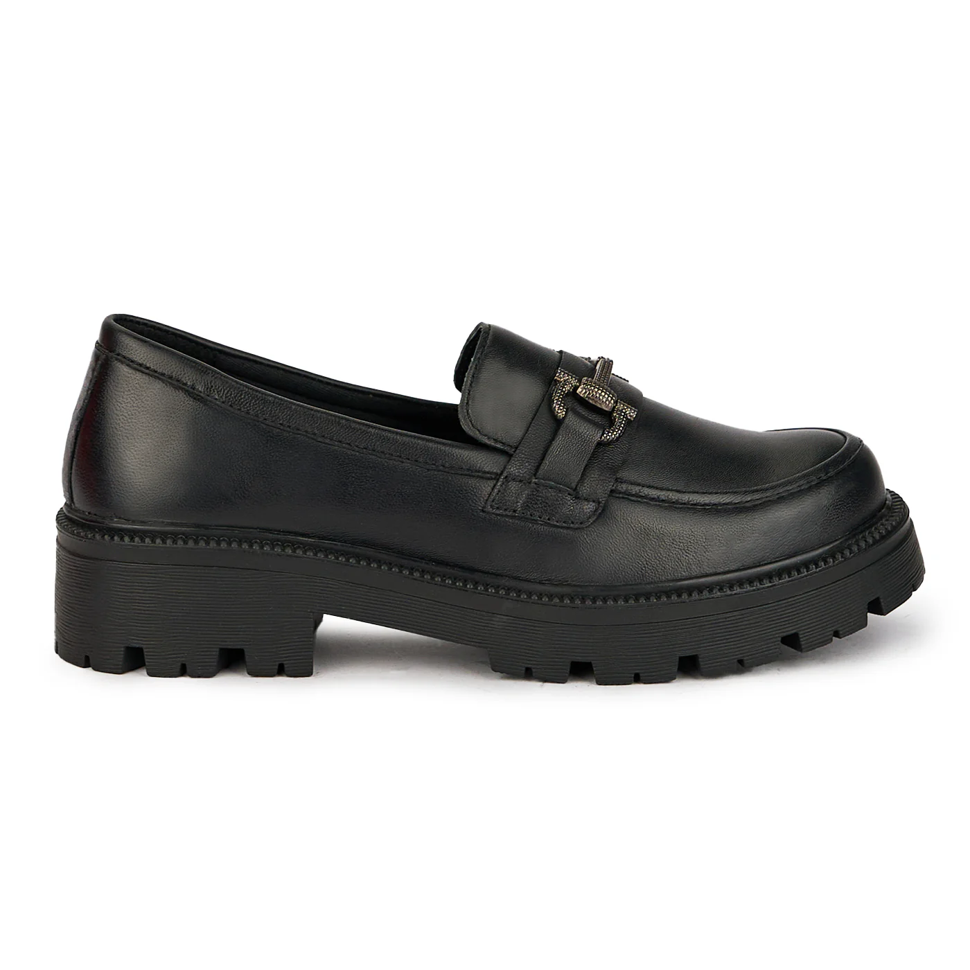 Pantofi dama din piele naturala neagra 17445