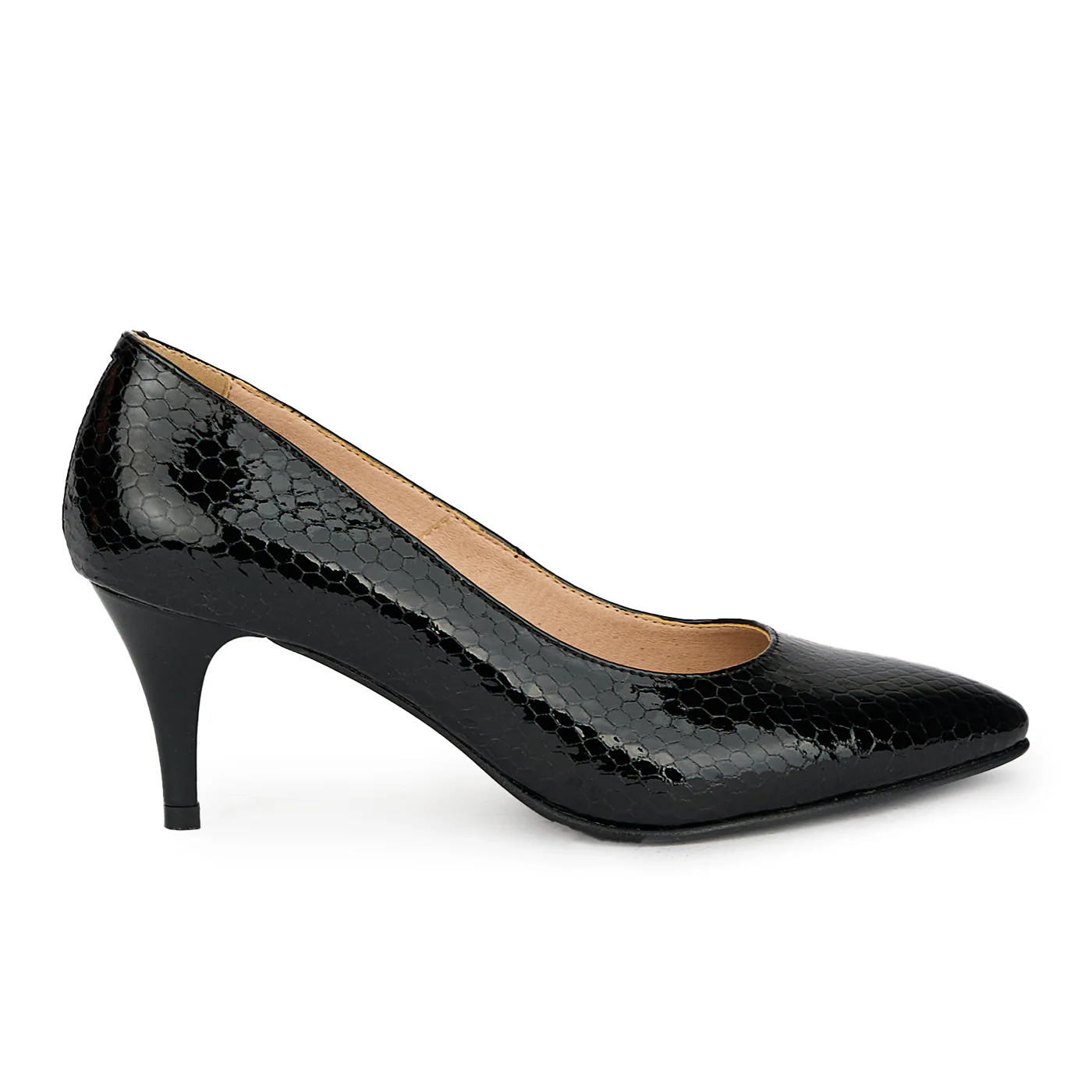 Pantofi dama din piele naturala neagra 17615
