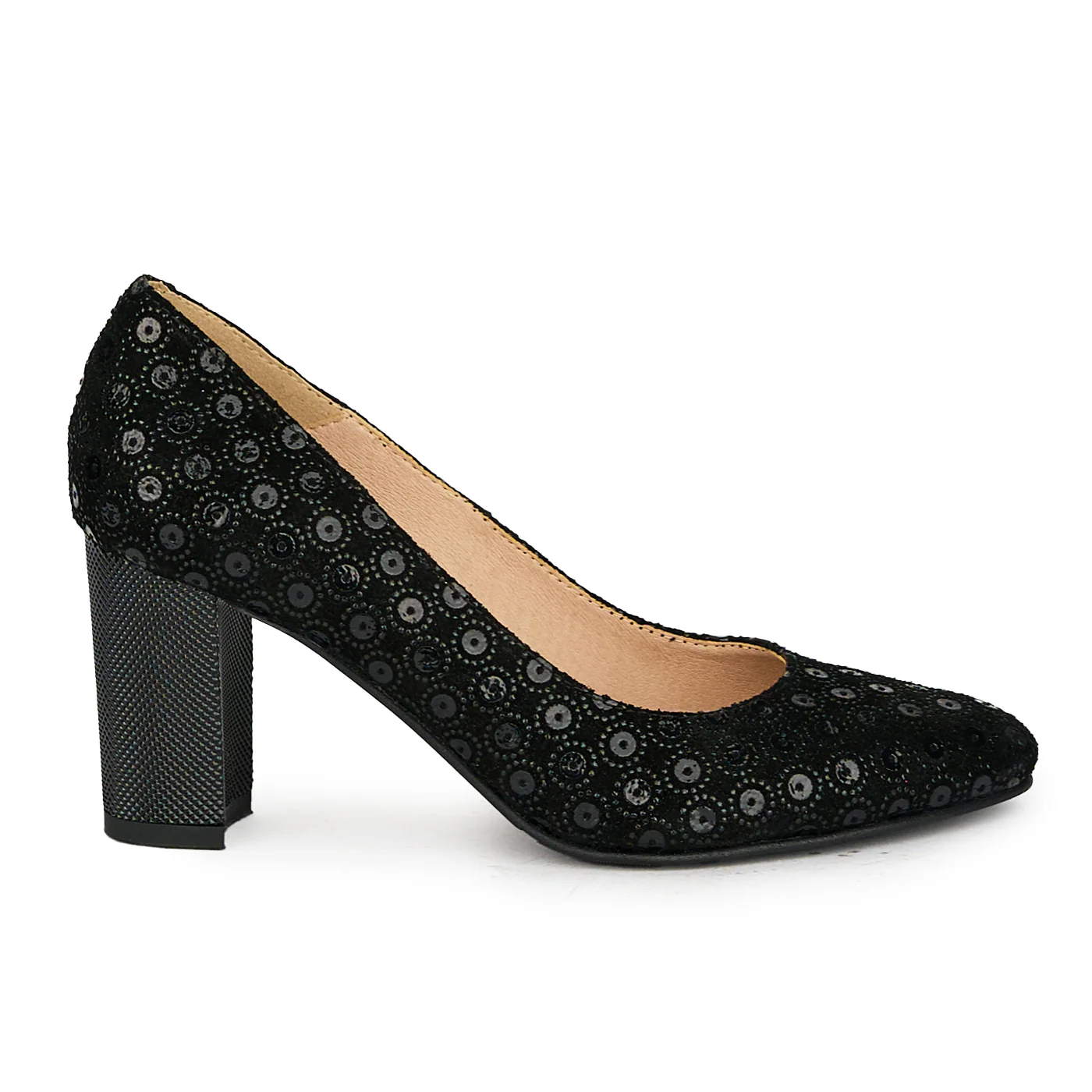 Pantofi dama din piele naturala neagra 17618