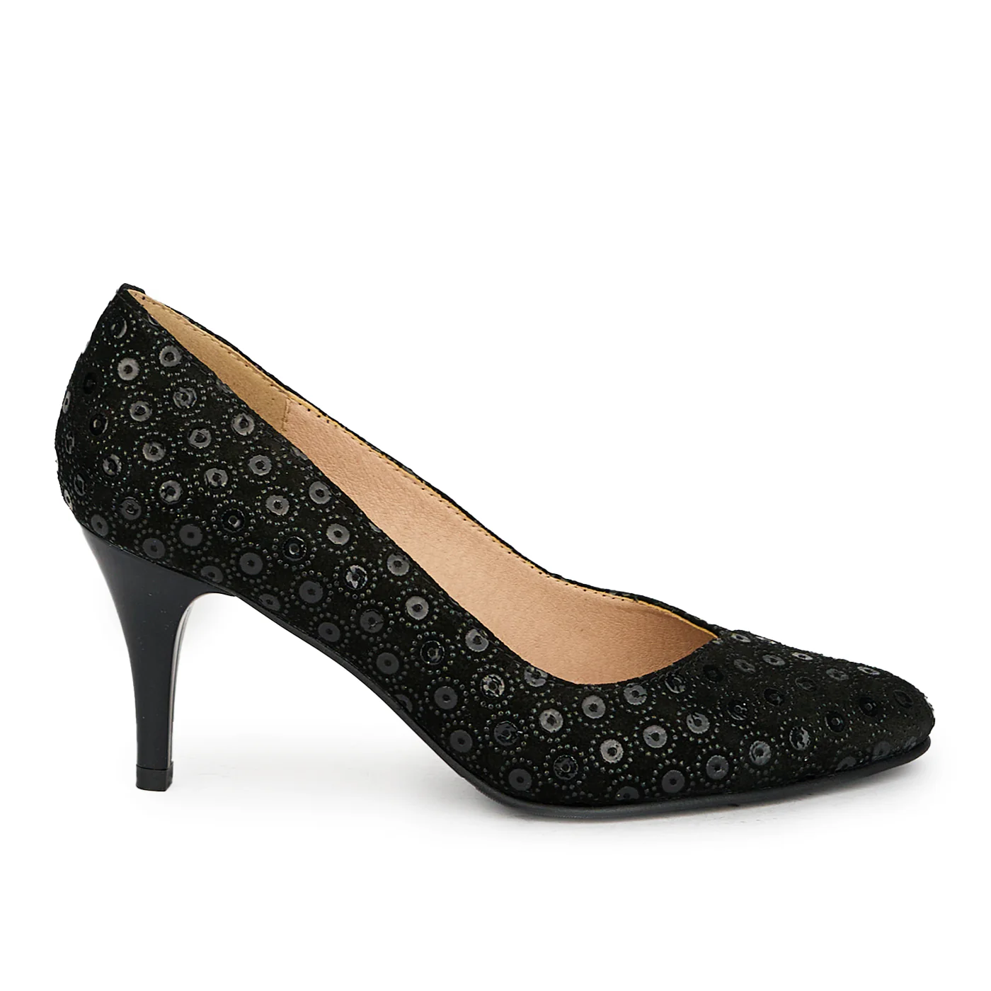 Pantofi dama din piele naturala neagra 17628
