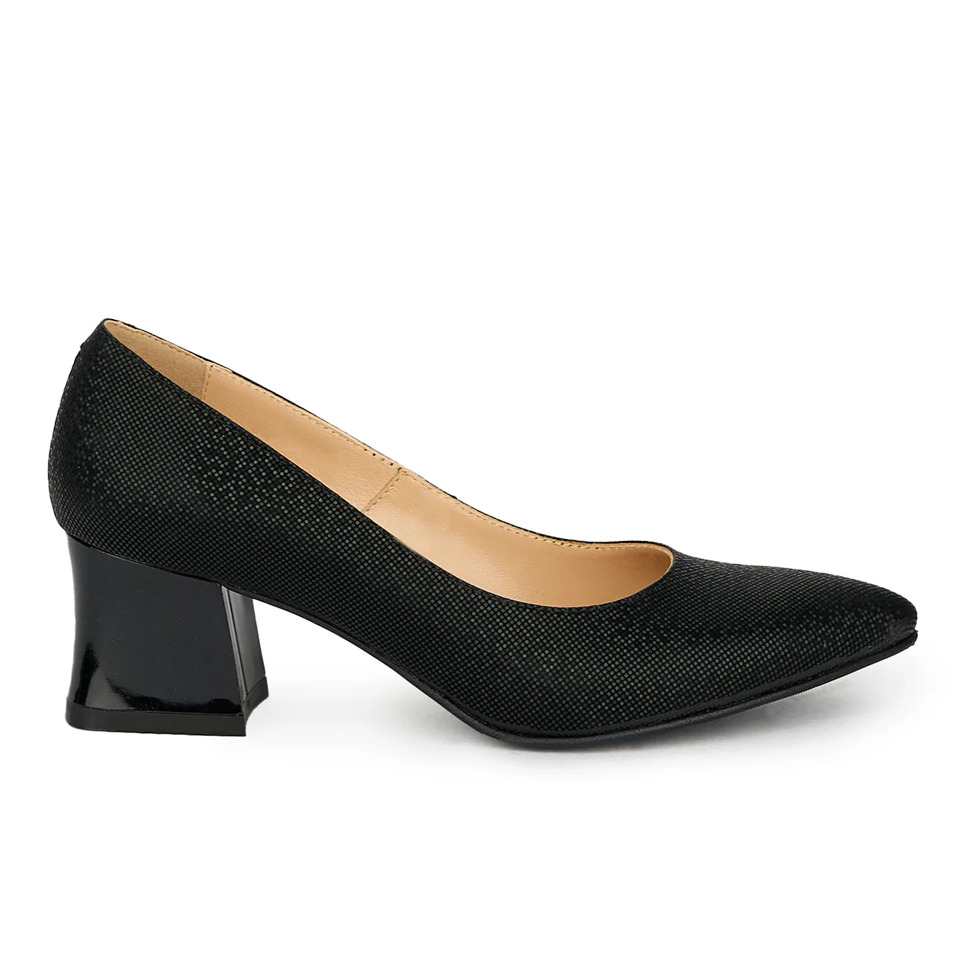 Pantofi dama din piele naturala neagra 17631