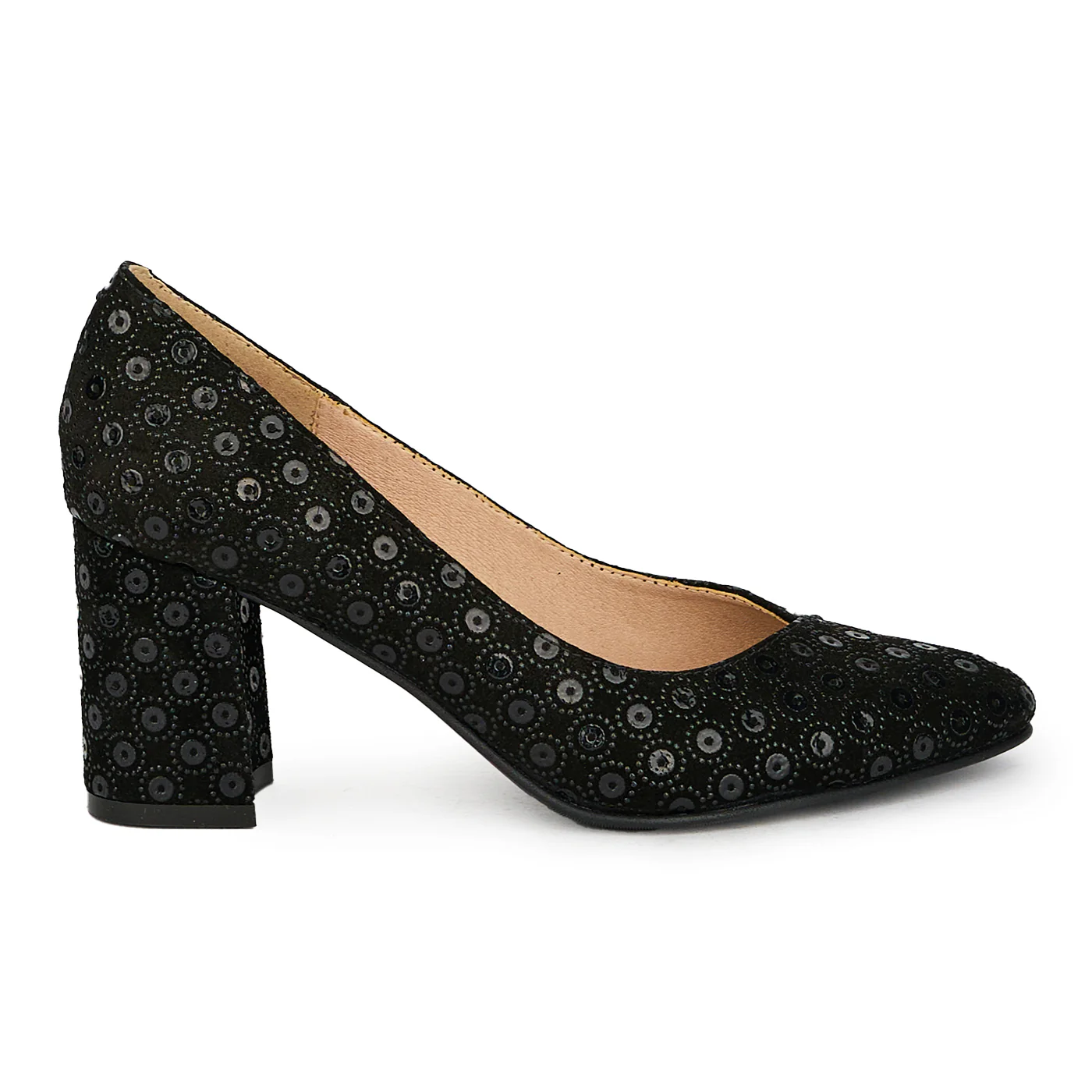 Pantofi dama din piele naturala neagra 17633