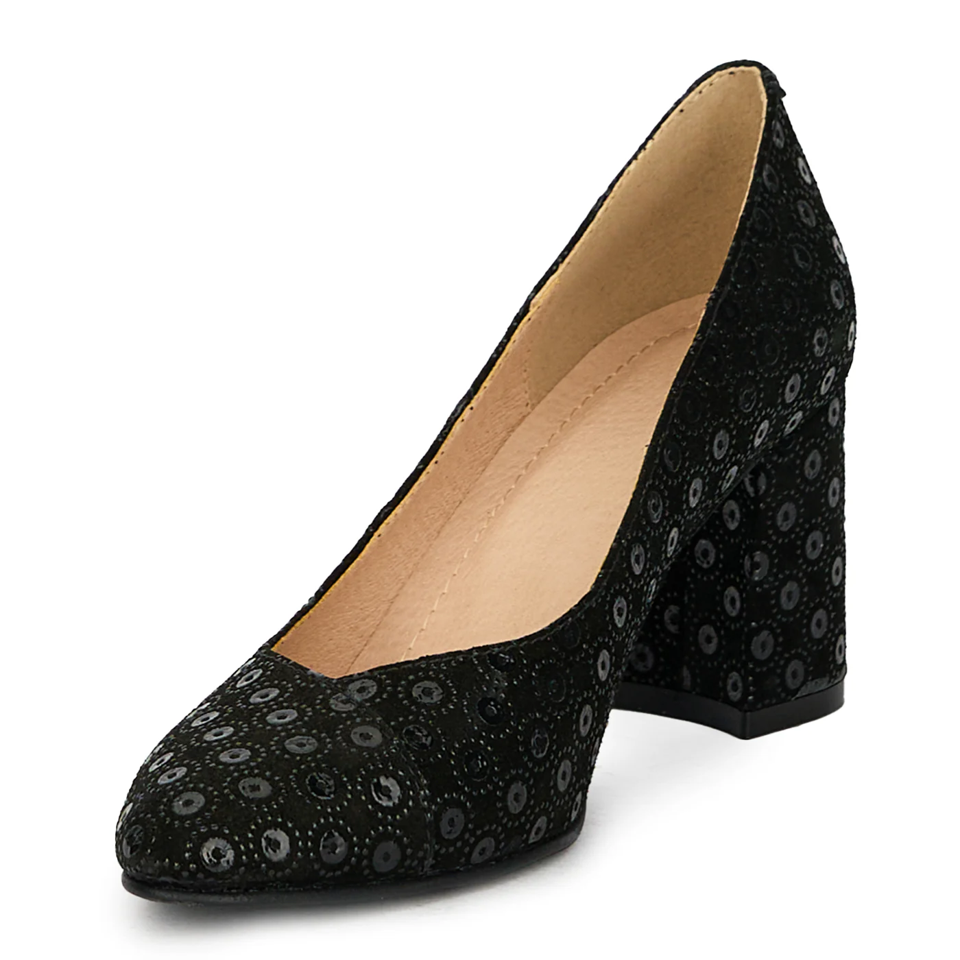 Pantofi dama din piele naturala neagra 17633 - Image 3
