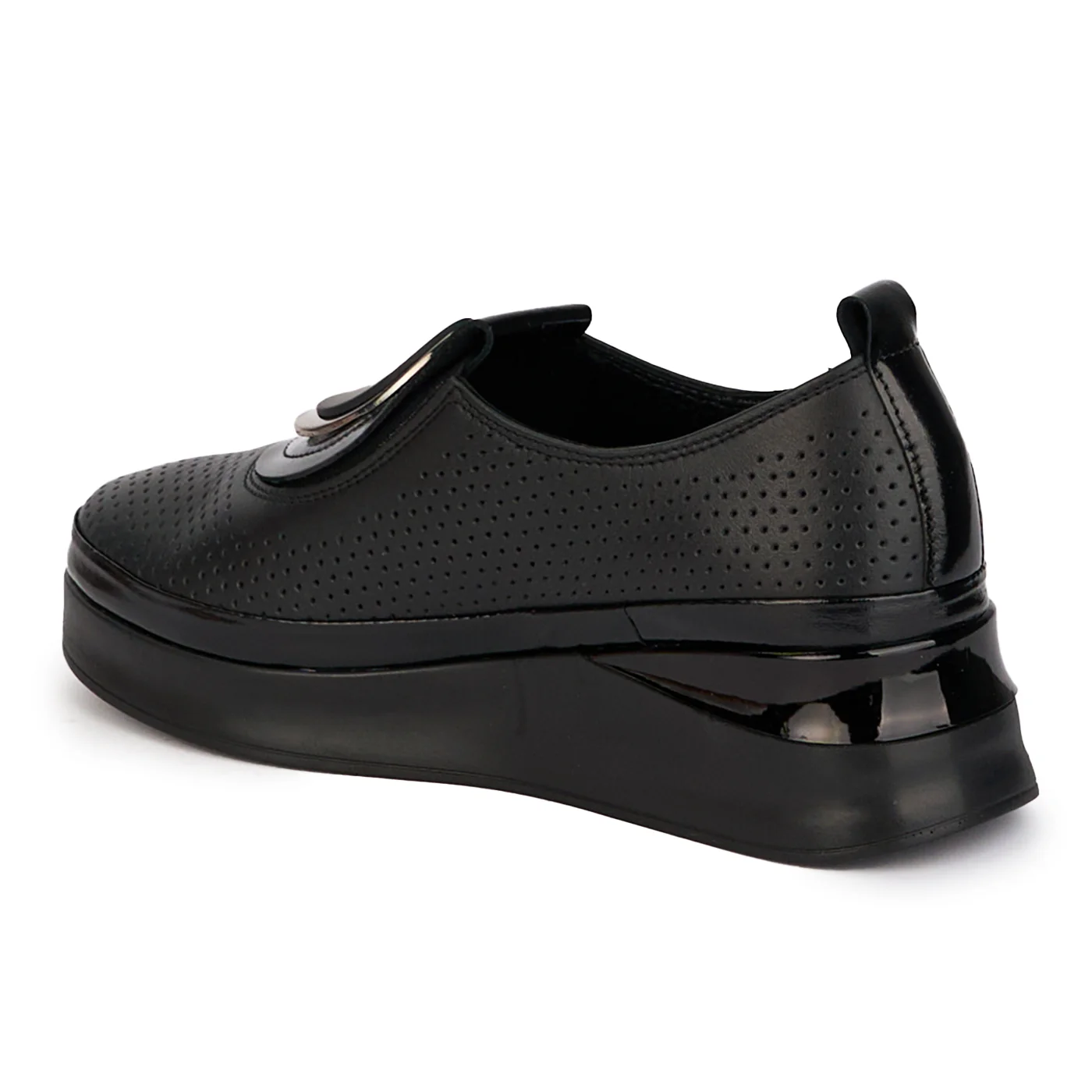 Pantofi dama din piele naturala neagra 18309 - Image 2