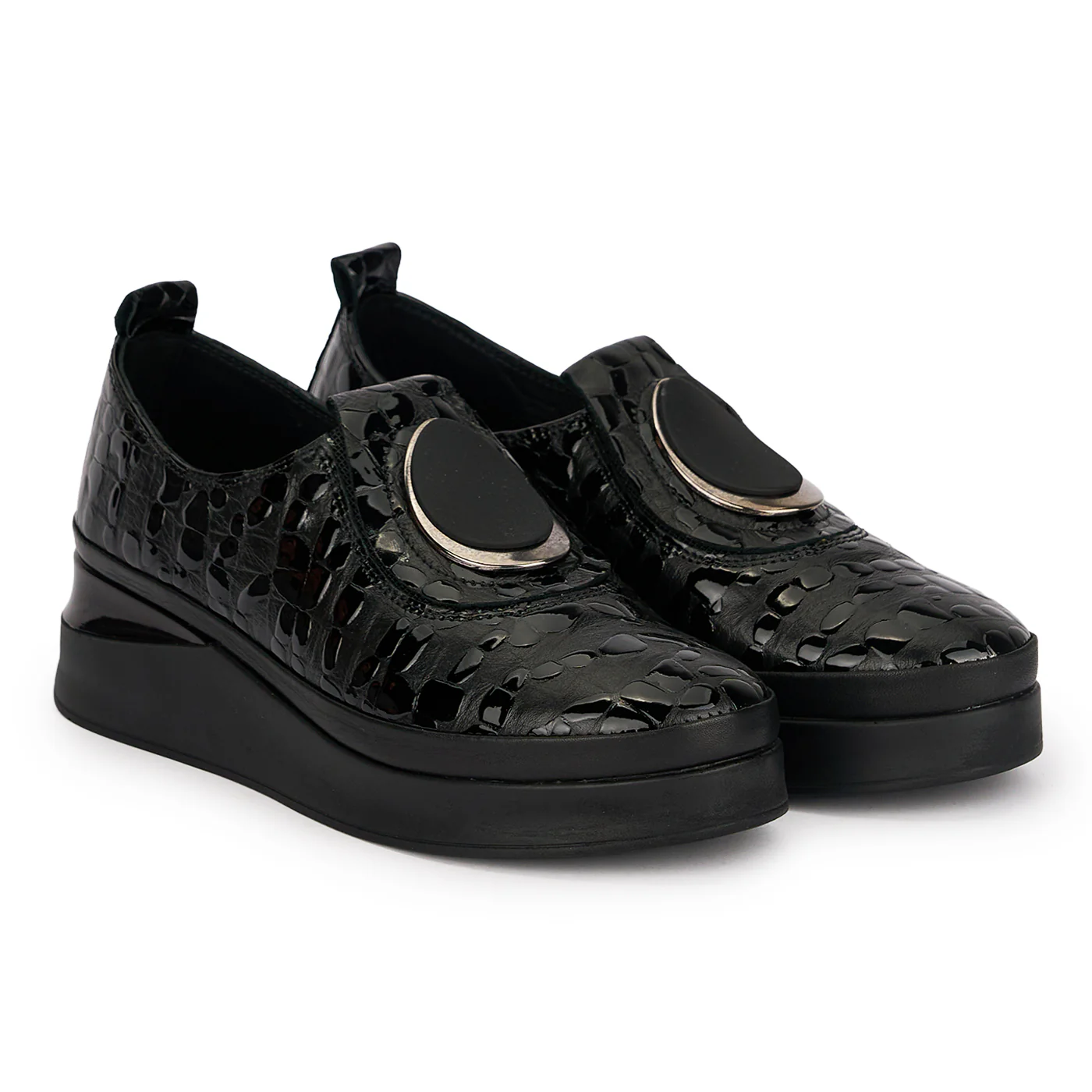 Pantofi dama din piele naturala neagra 18822 - Image 4