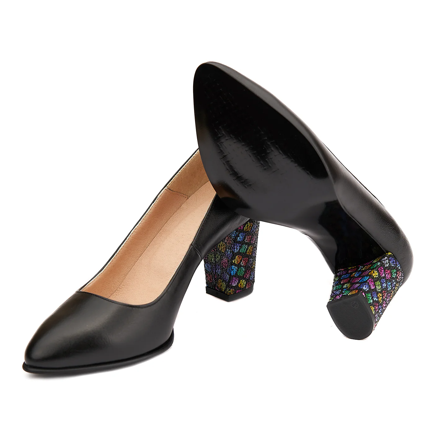 Pantofi dama din piele naturala neagra 4076 - Image 3