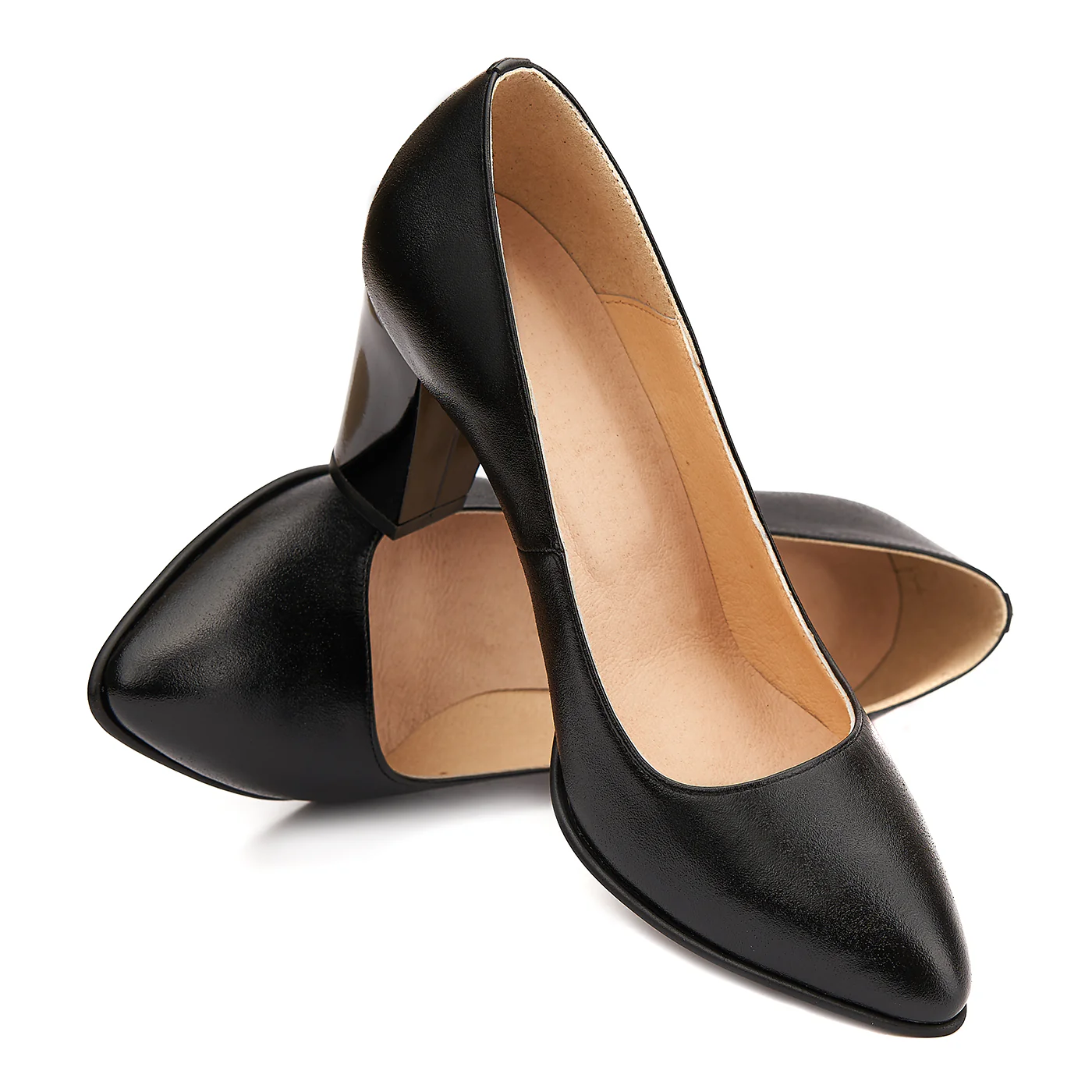 Pantofi dama din piele naturala neagra 4078 - Image 5