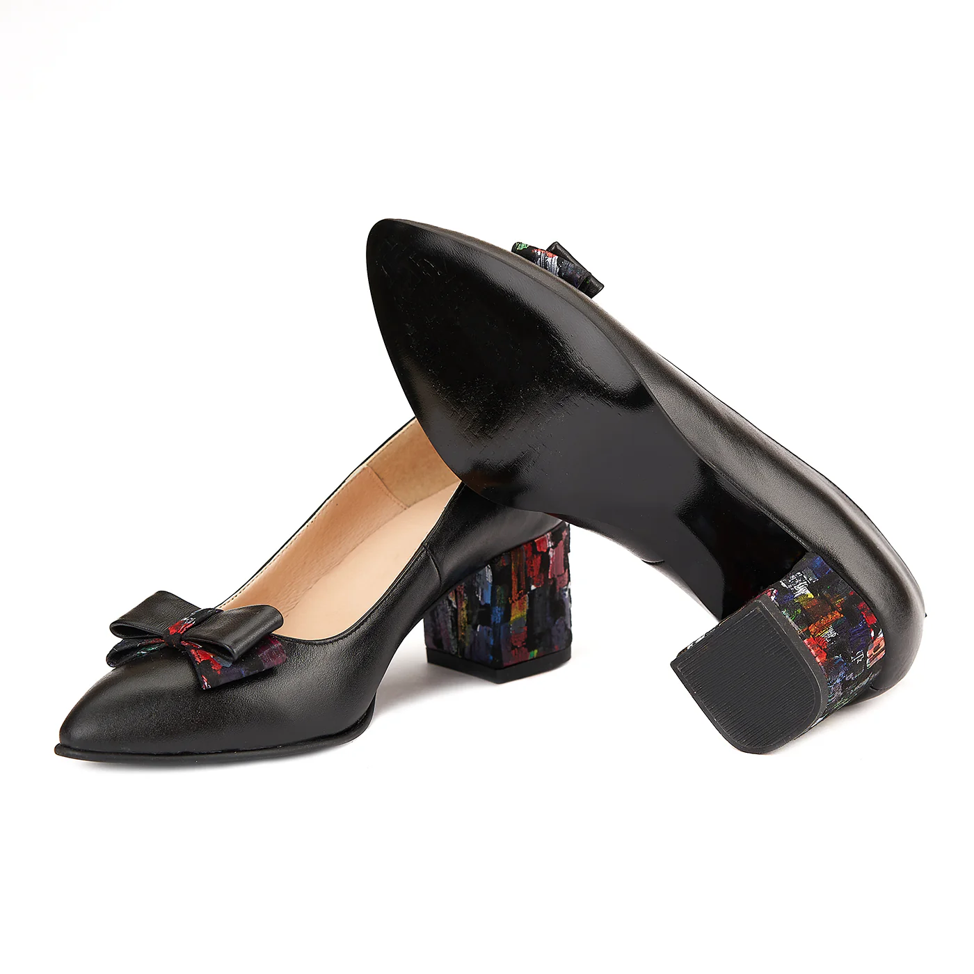 Pantofi dama din piele naturala neagra 4158 - Image 4