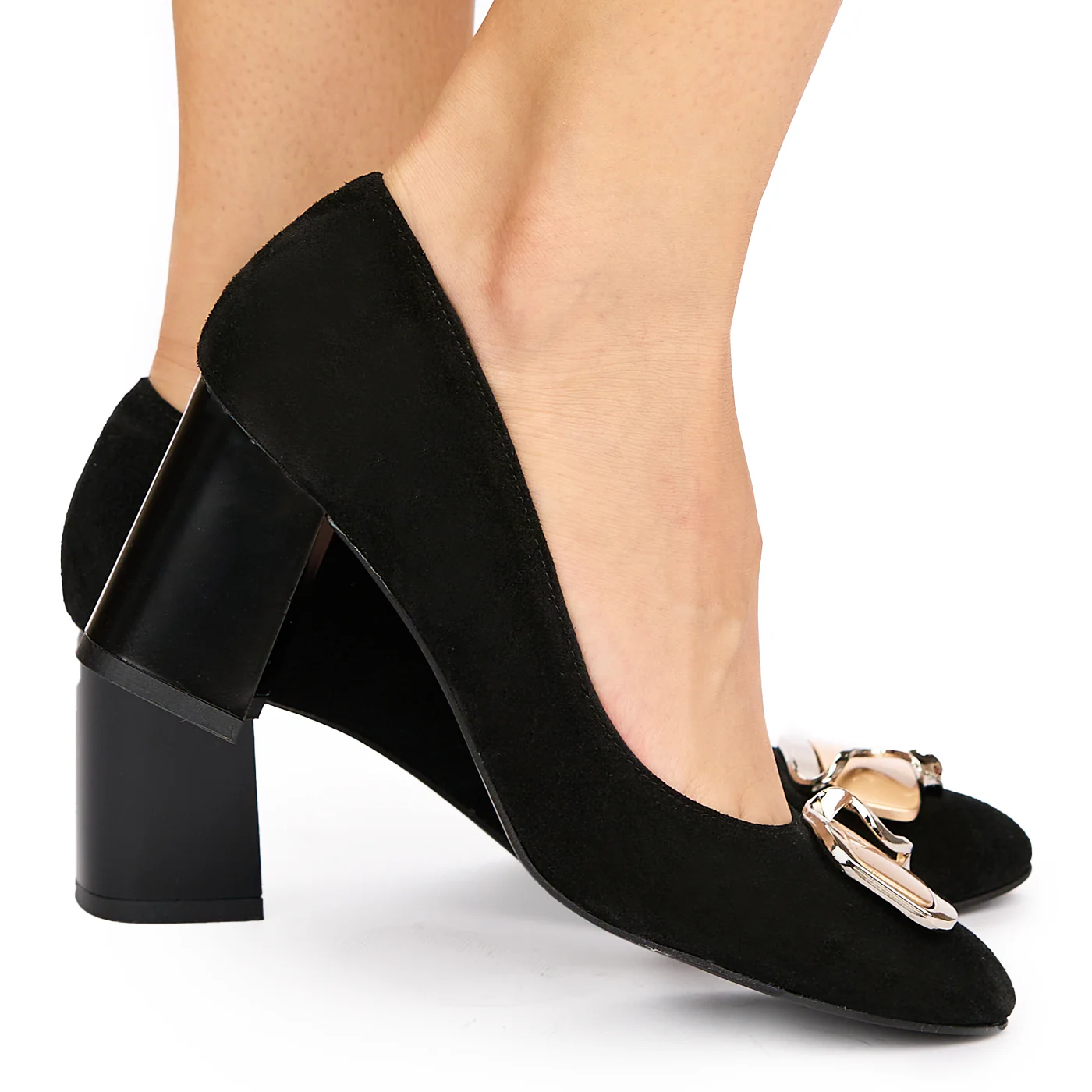 Pantofi dama din piele naturala neagra 4767