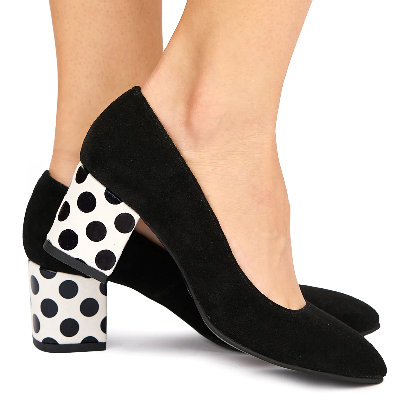 Pantofi dama din piele naturala neagra 9015