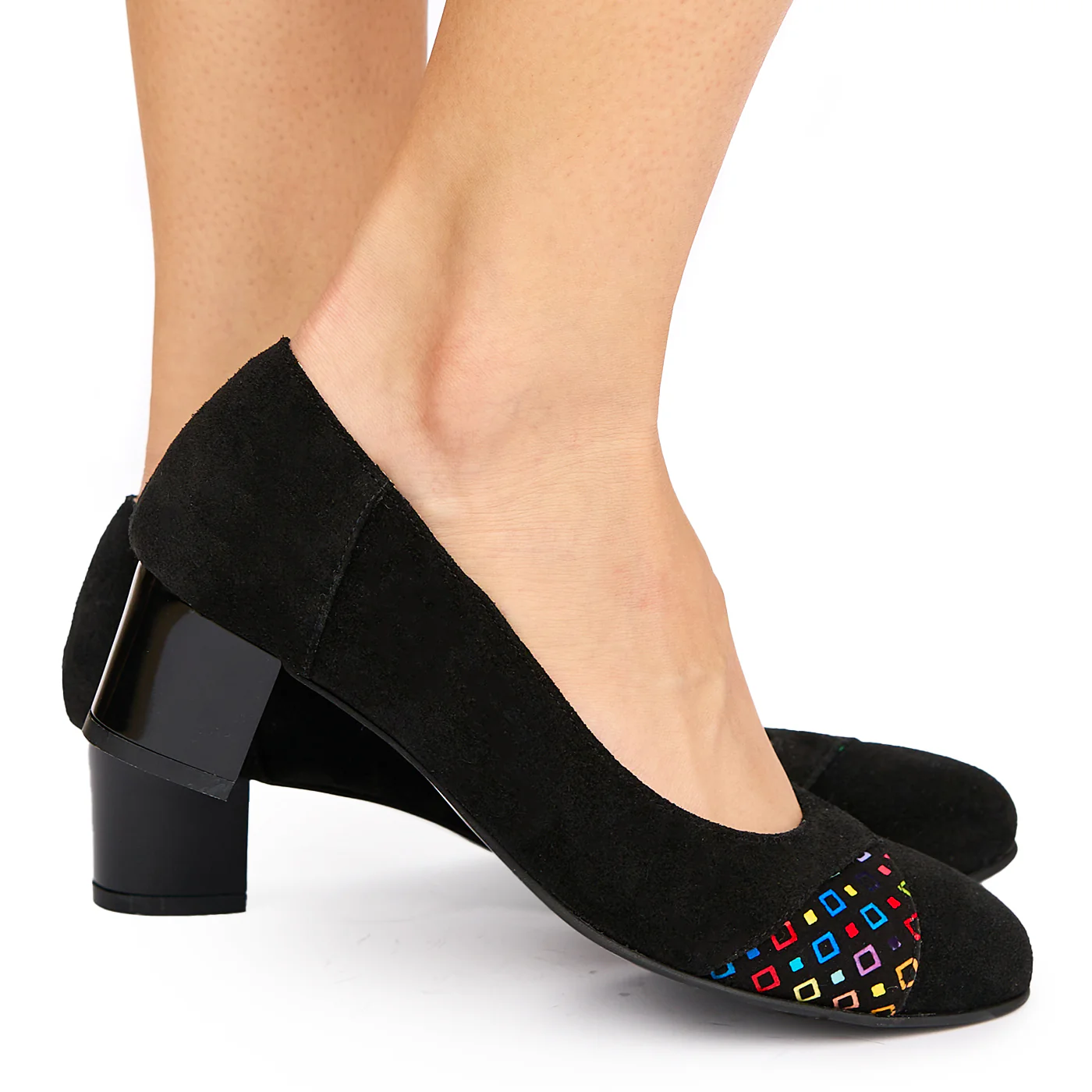 Pantofi dama din piele naturala neagra 9016