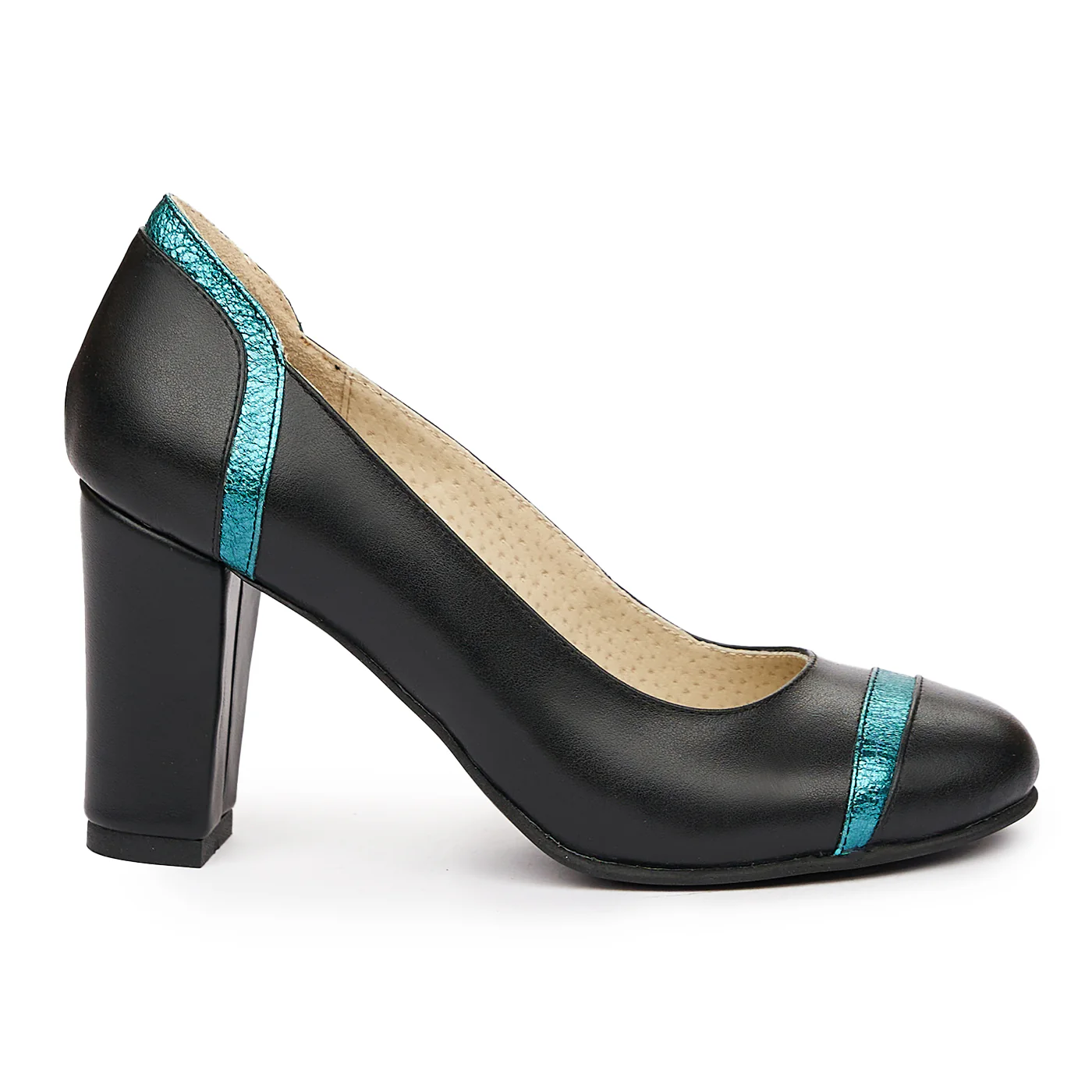 Pantofi dama din piele naturala neagra 9342