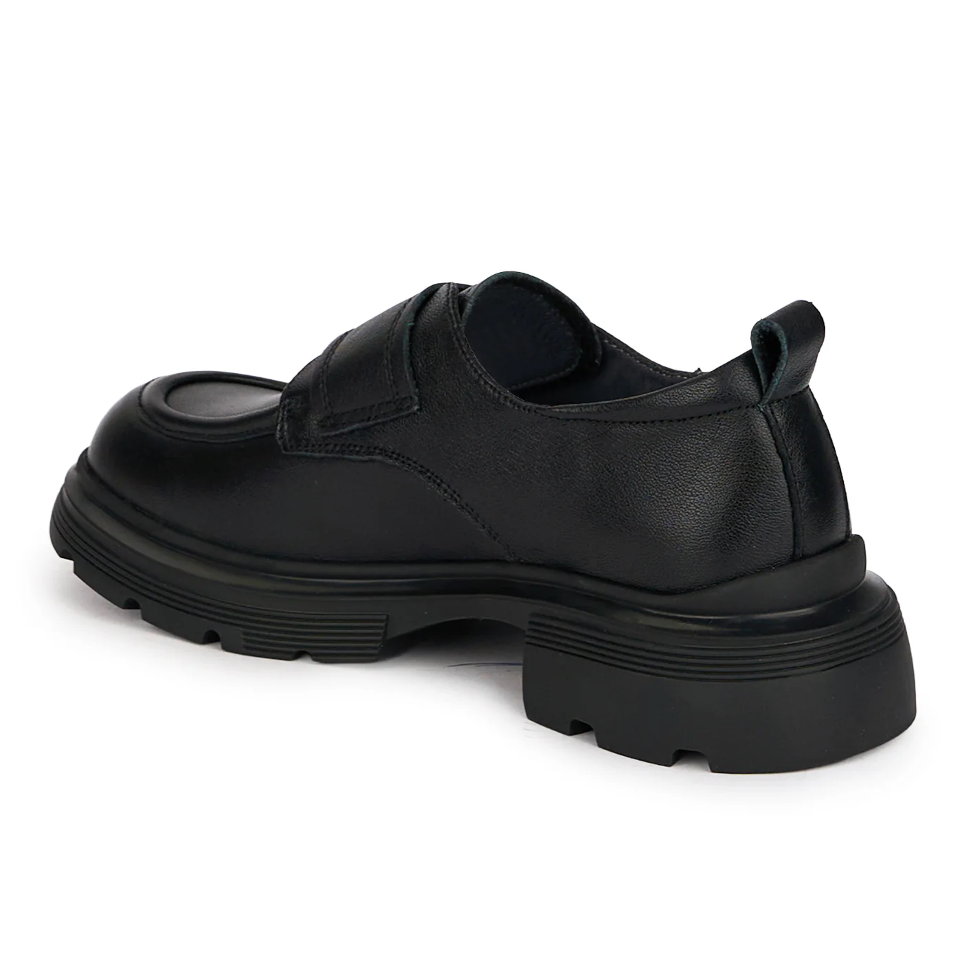 Pantofi dama din piele naturala neagra cu accesoriu metalic 18710 - Image 2