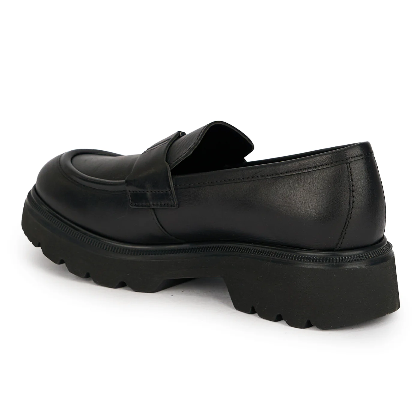 Pantofi dama din piele naturala neagra cu accesoriu metalic 19100 - Image 2
