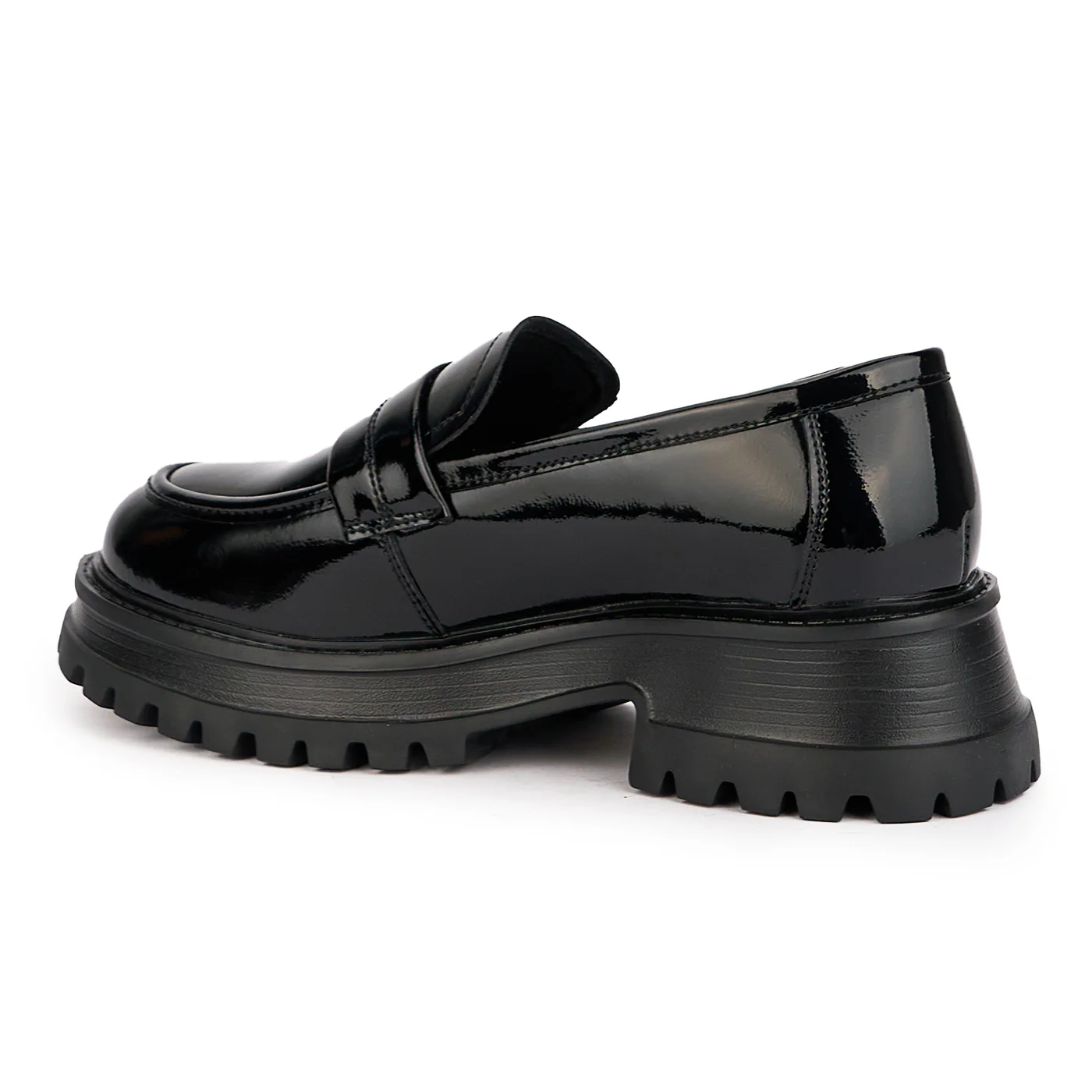 Pantofi dama din piele naturala neagra cu talpa inalta 16993 - Image 2