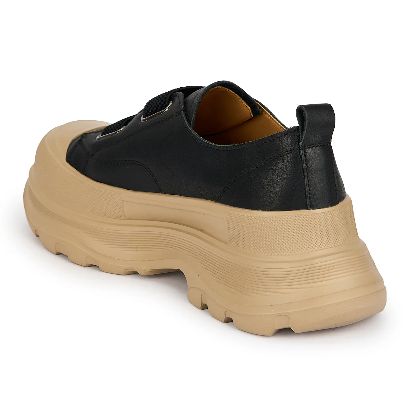 Pantofi dama din piele naturala neagra cu talpa inalta 5.5 cm 19518 - Image 2