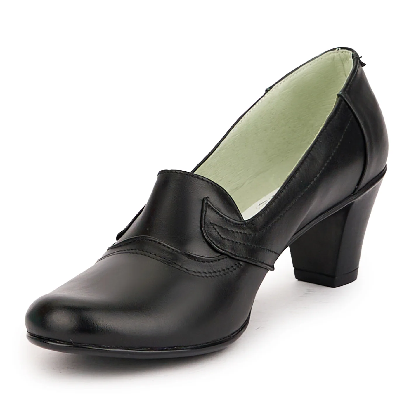 Pantofi dama din piele naturala neagra cu toc 6 cm 16880 - Image 3