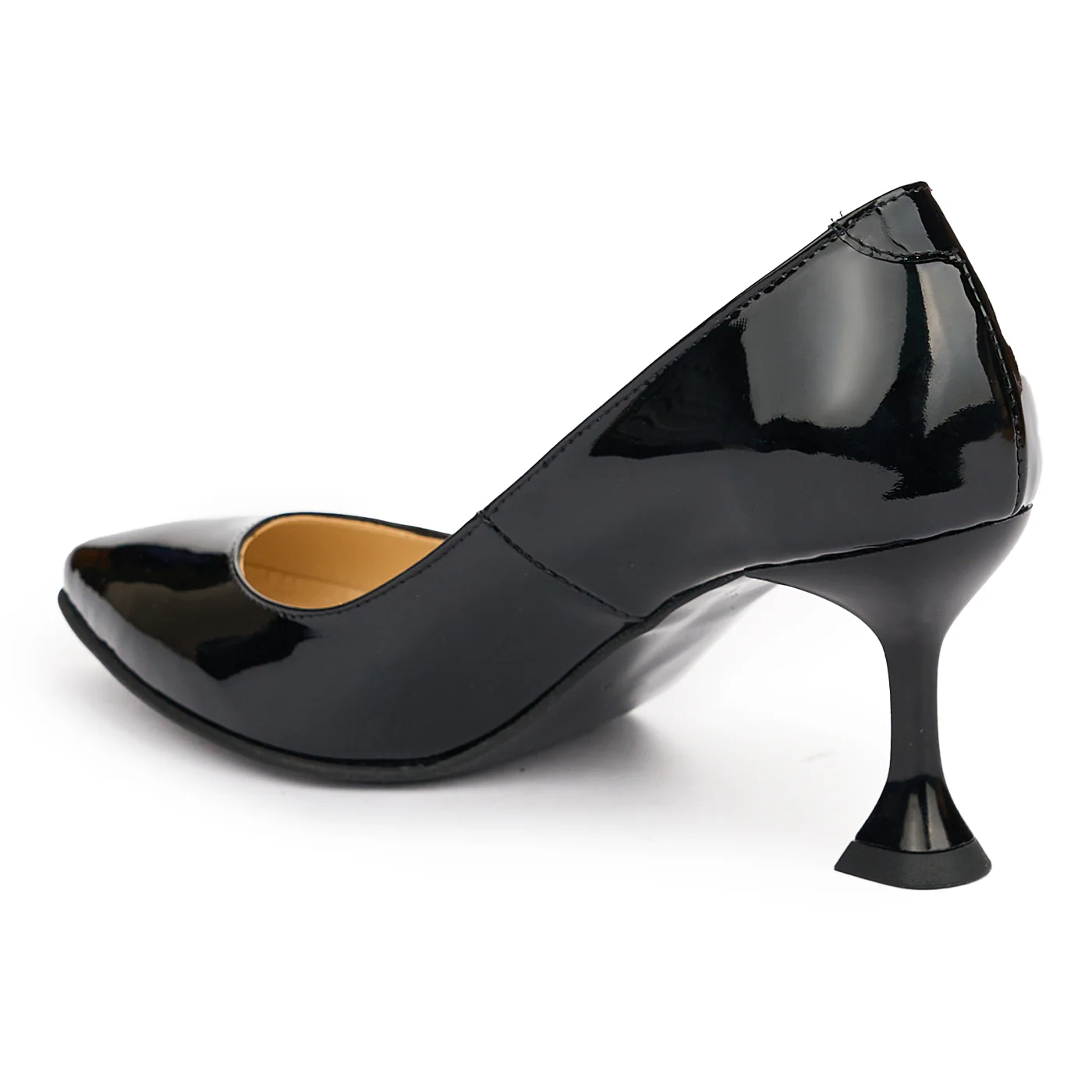 Pantofi dama din piele naturala neagra cu toc 7 cm 12992 - Image 2
