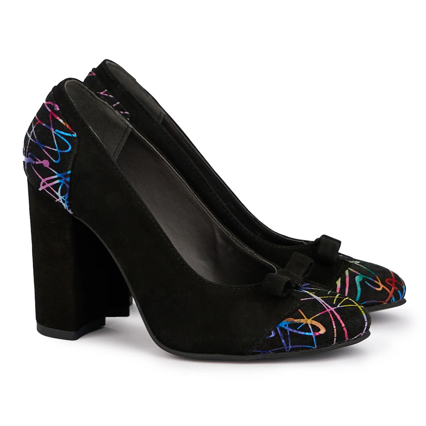 Pantofi dama din piele naturala neagra cu toc gros 9.5 cm 16852 - Image 4