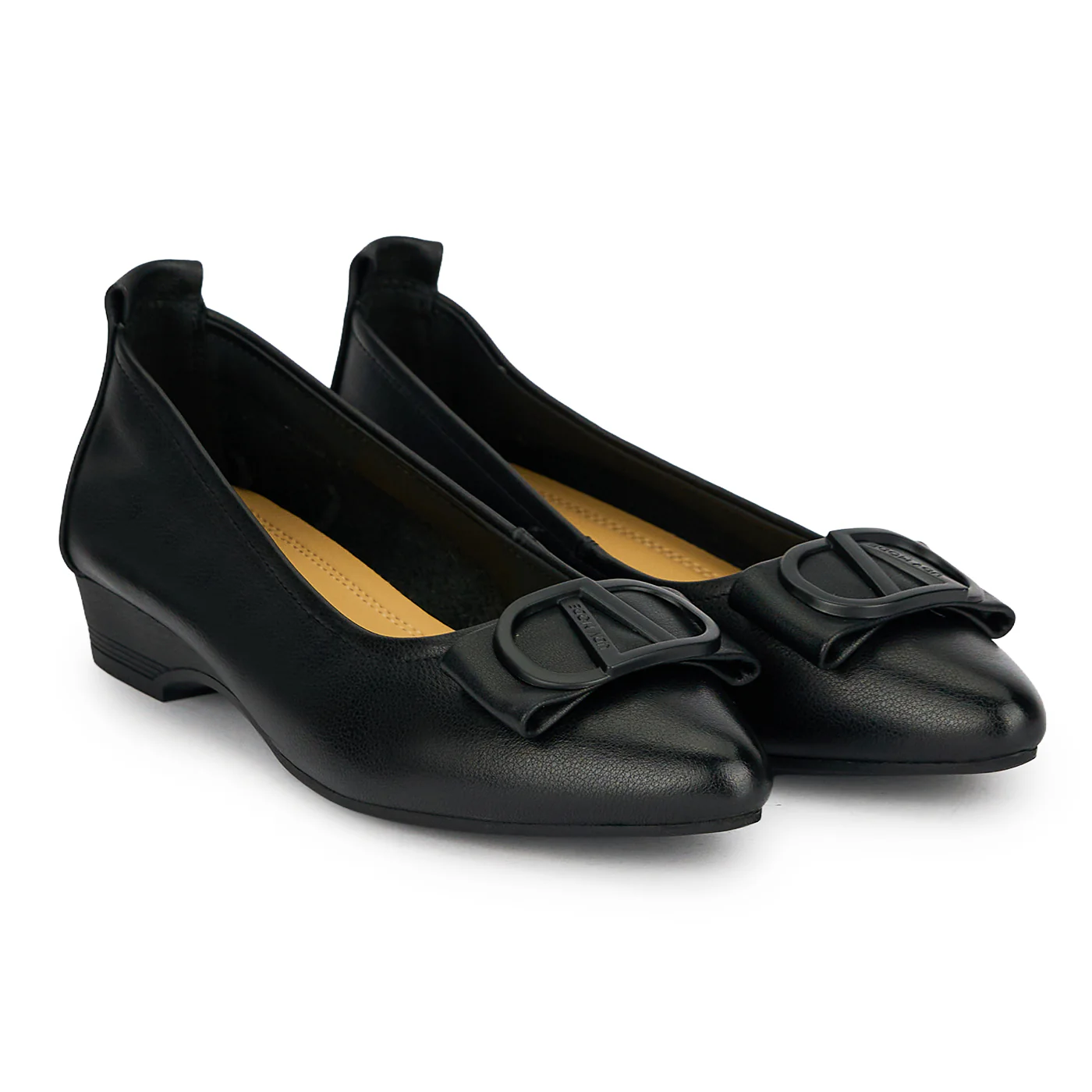 Pantofi dama din piele naturala neagra cu toc mic 2.5 cm 19368 - Image 4