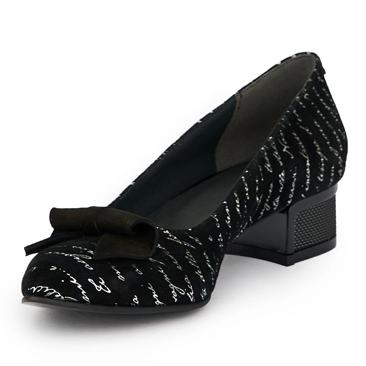 Pantofi dama din piele naturala neagra cu toc mic 3.5 cm 15255 - Image 3