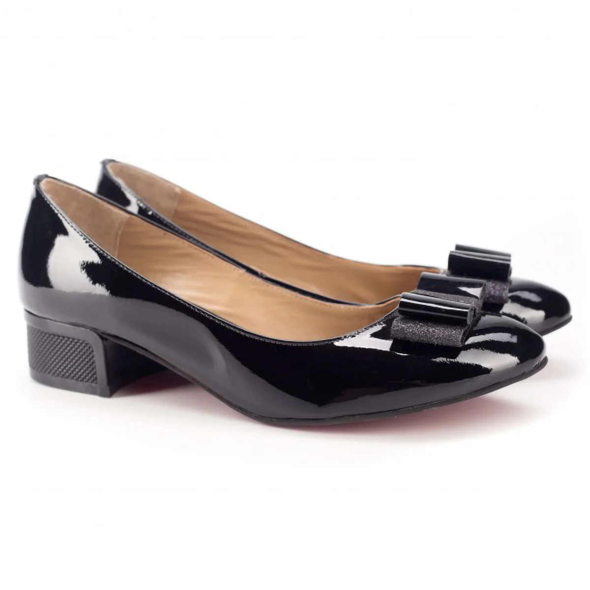 Pantofi dama din piele naturala neagra cu toc mic 3.5 cm 15755 - Image 3