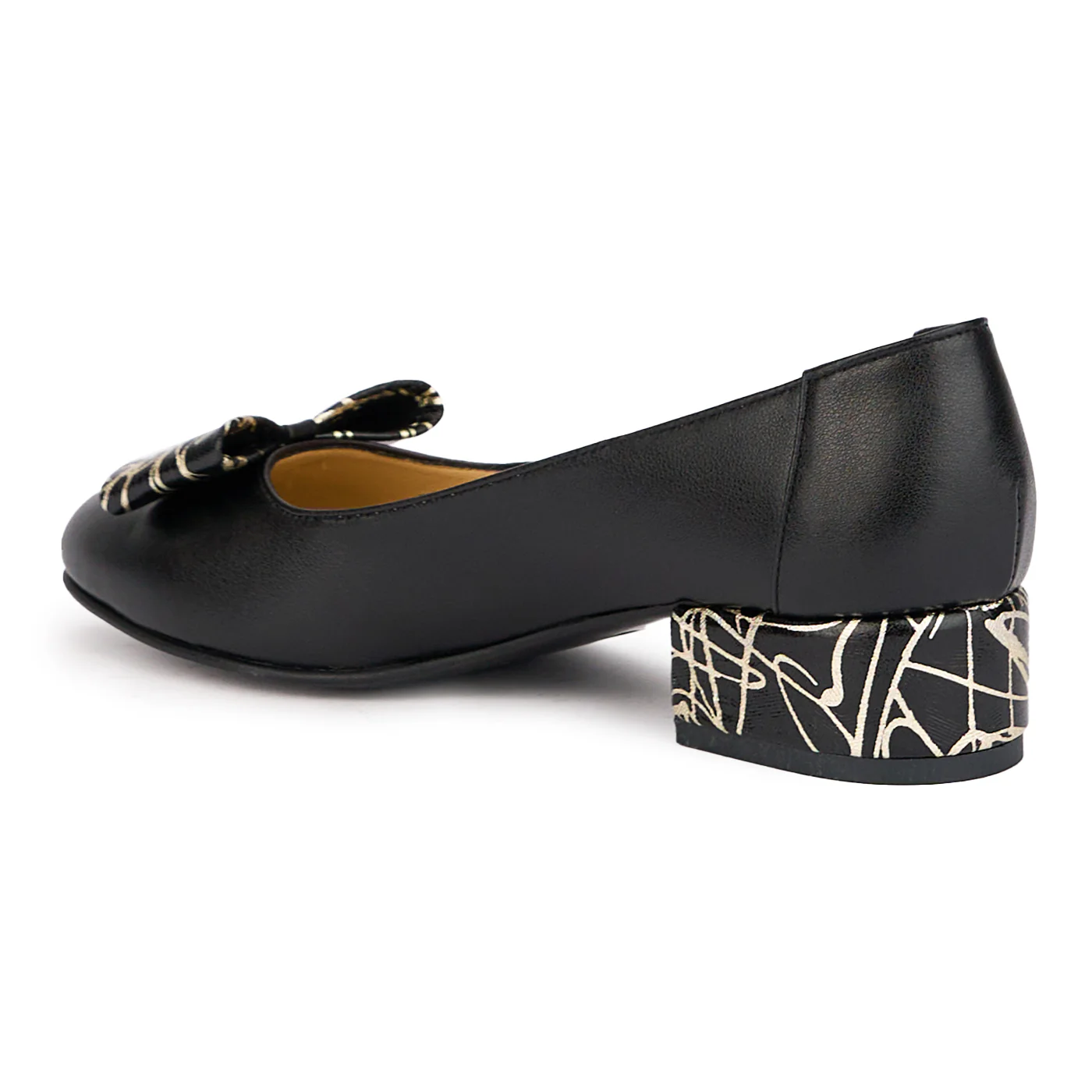Pantofi dama din piele naturala neagra cu toc mic 3.5 cm 17107 - Image 2
