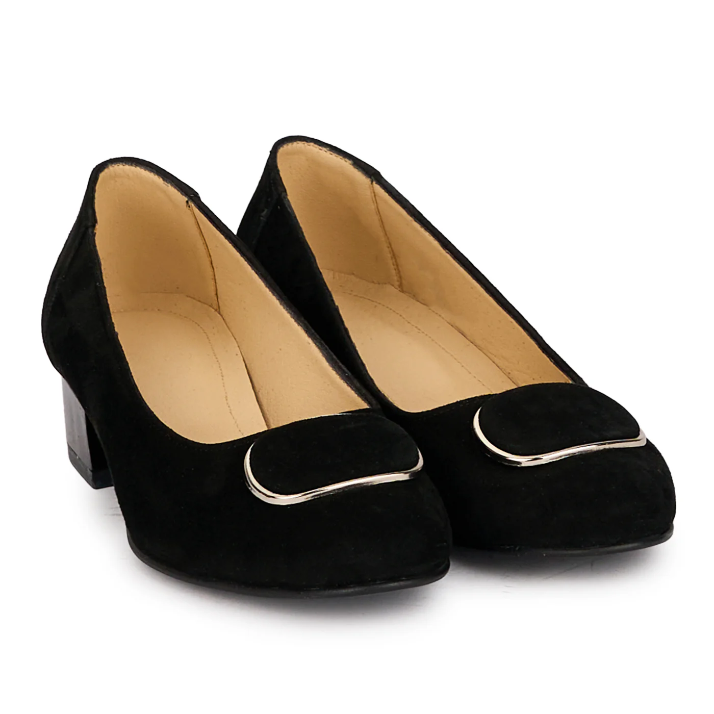 Pantofi dama din piele naturala neagra cu toc mic 3.5 cm 18656 - Image 4