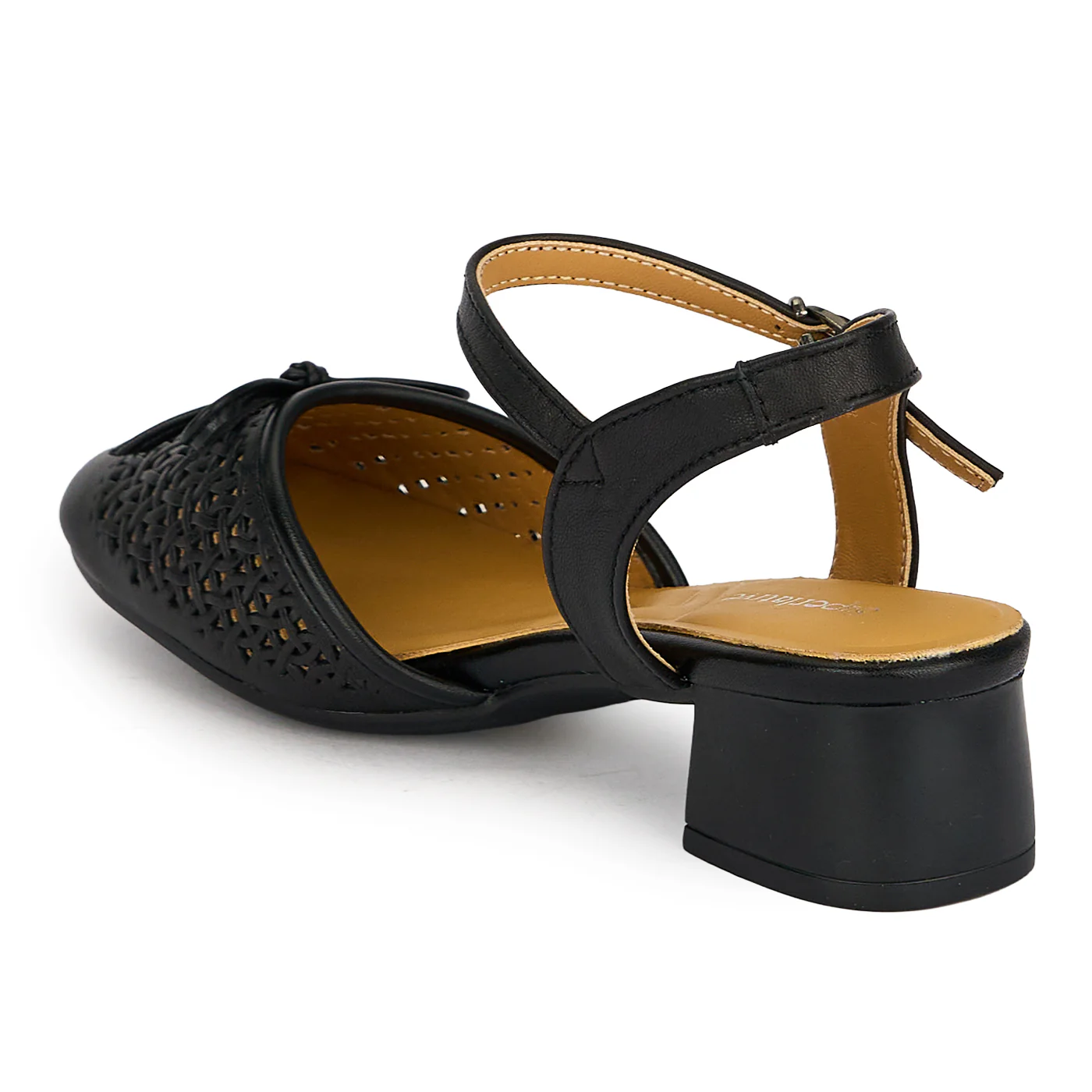 Pantofi dama din piele naturala neagra cu toc mic 3.5 cm 19562 - Image 2