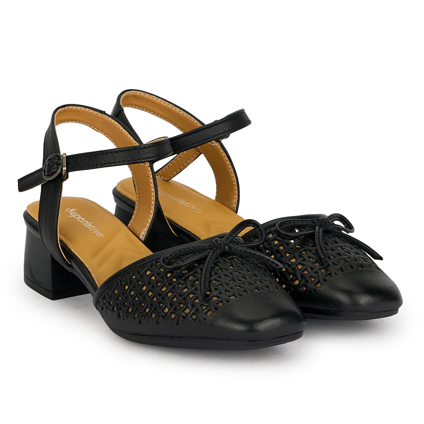 Pantofi dama din piele naturala neagra cu toc mic 3.5 cm 19562 - Image 4