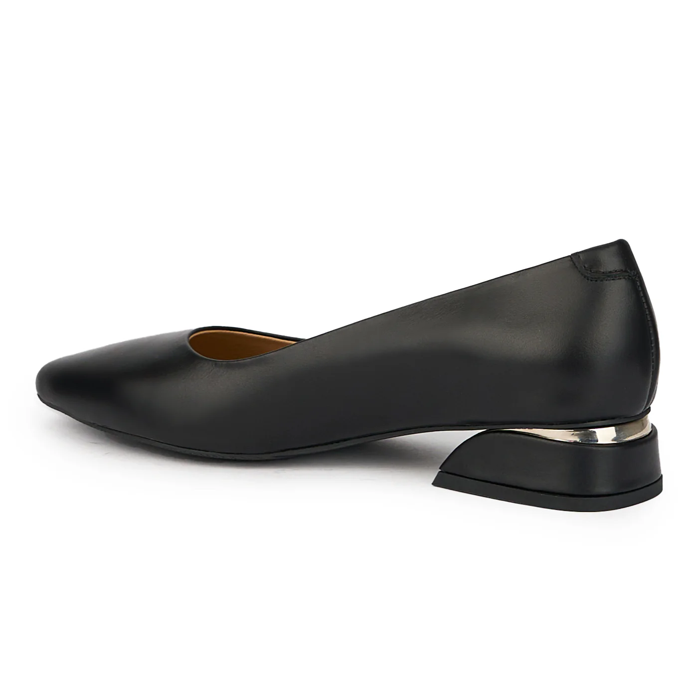 Pantofi dama din piele naturala neagra cu toc mic 3 cm 15666 - Image 2