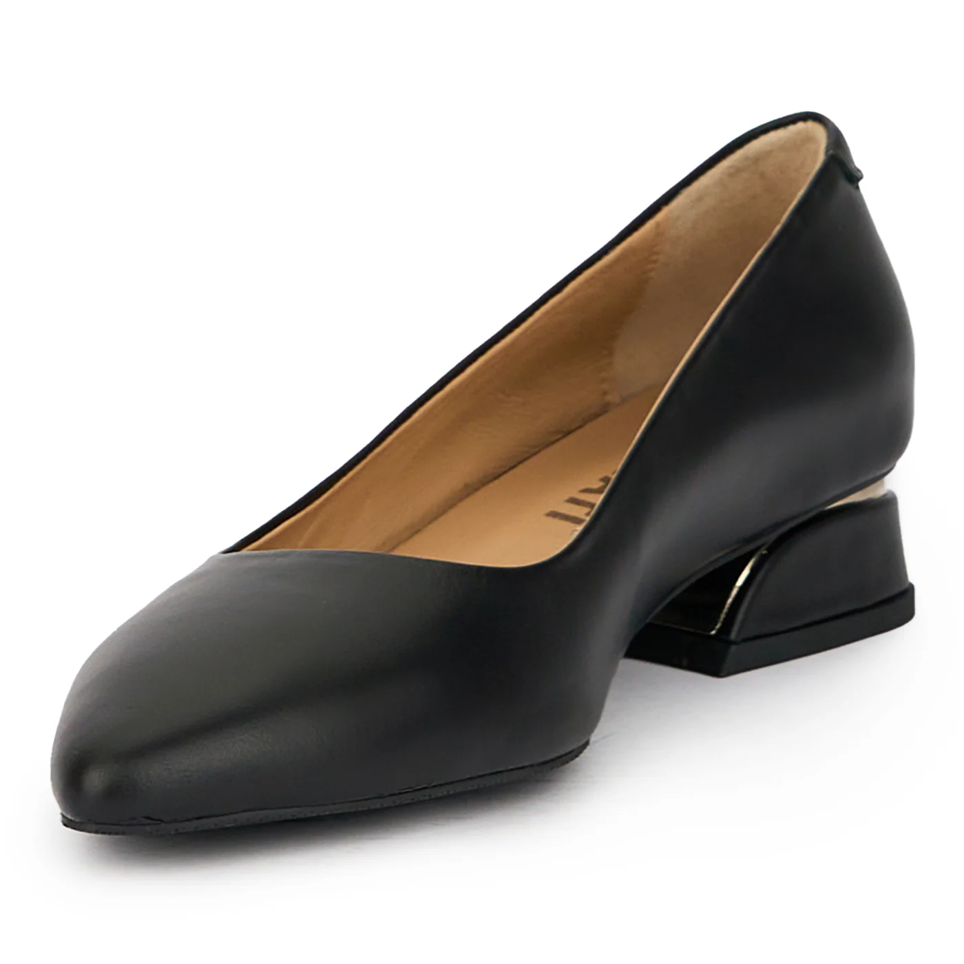 Pantofi dama din piele naturala neagra cu toc mic 3 cm 15666 - Image 3