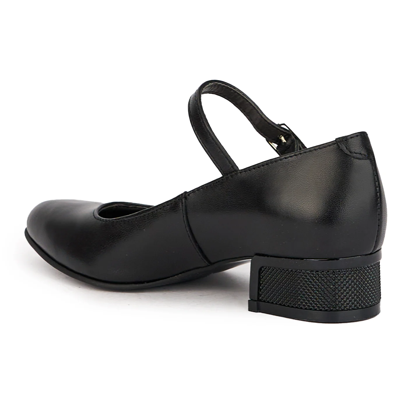 Pantofi dama din piele naturala neagra cu toc mic 3 cm 17161 - Image 2
