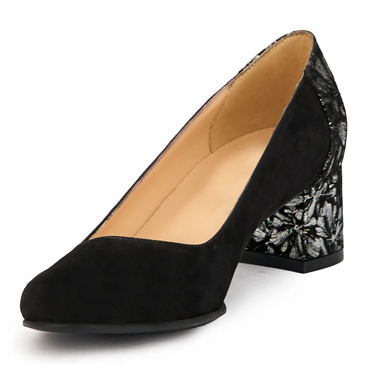 Pantofi dama din piele naturala neagra cu toc mic 4.5 cm 16765 - Image 3
