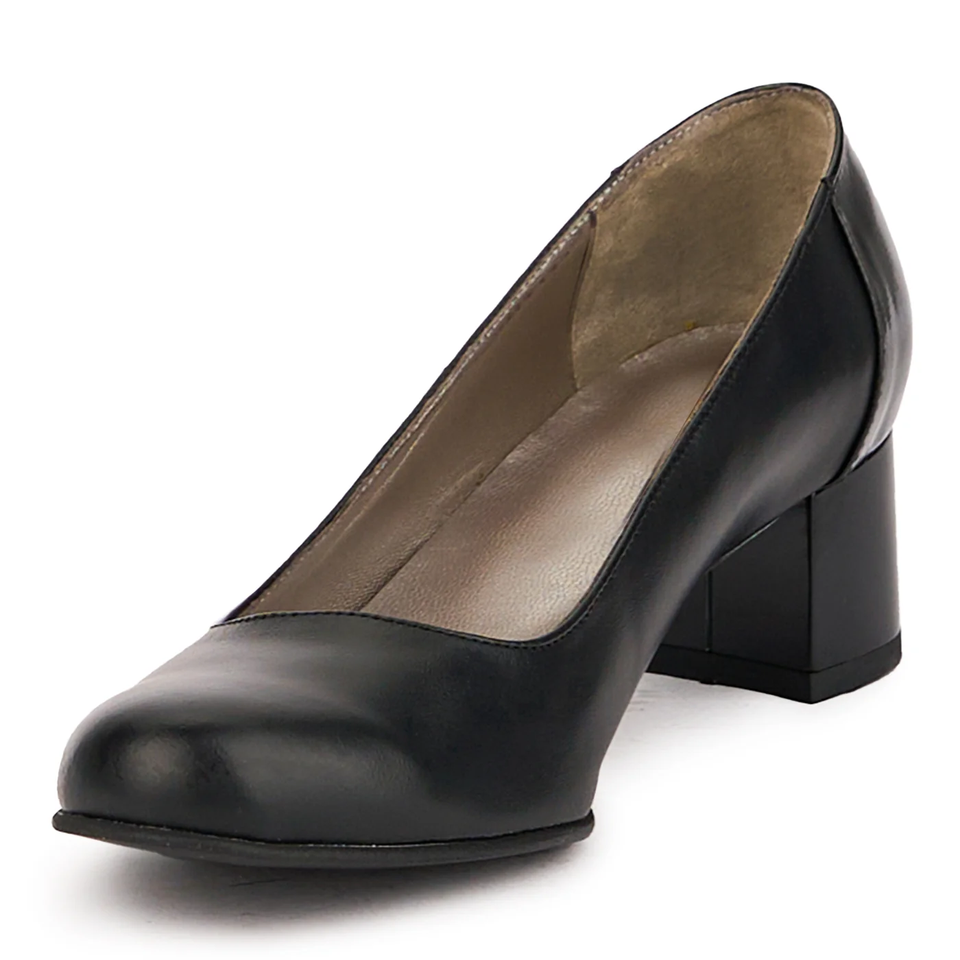 Pantofi dama din piele naturala neagra cu toc mic 4.5 cm 16768 - Image 3
