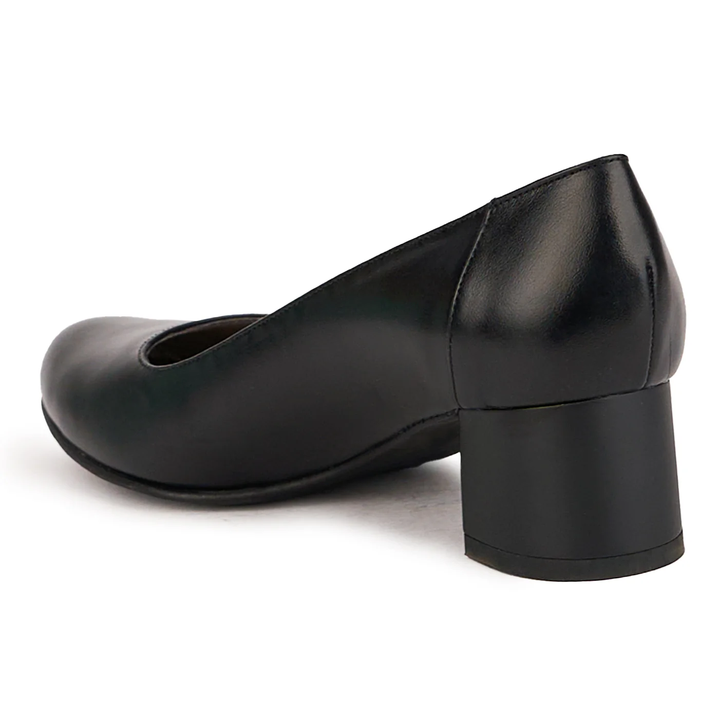 Pantofi dama din piele naturala neagra cu toc mic 4.5 cm 16769 - Image 2