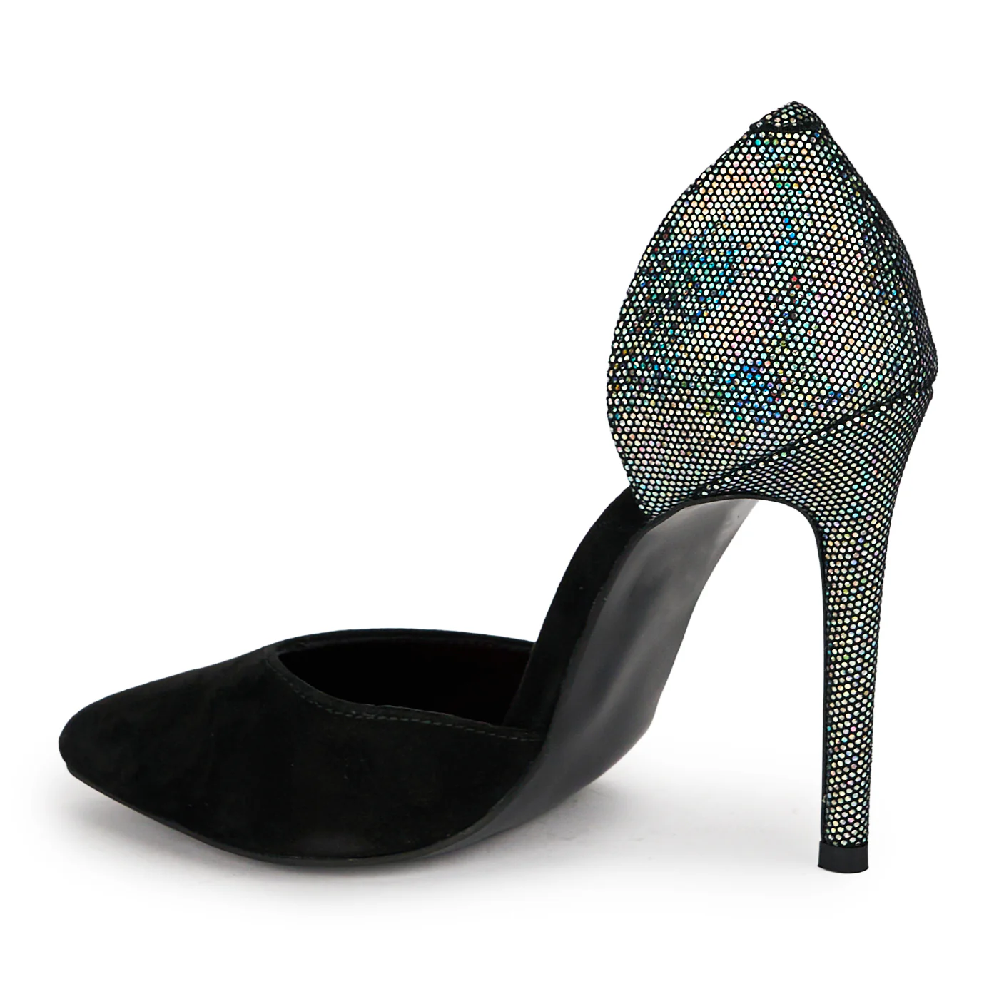 Pantofi dama din piele naturala neagra cu toc subtire 10.5 cm 19077 - Image 2